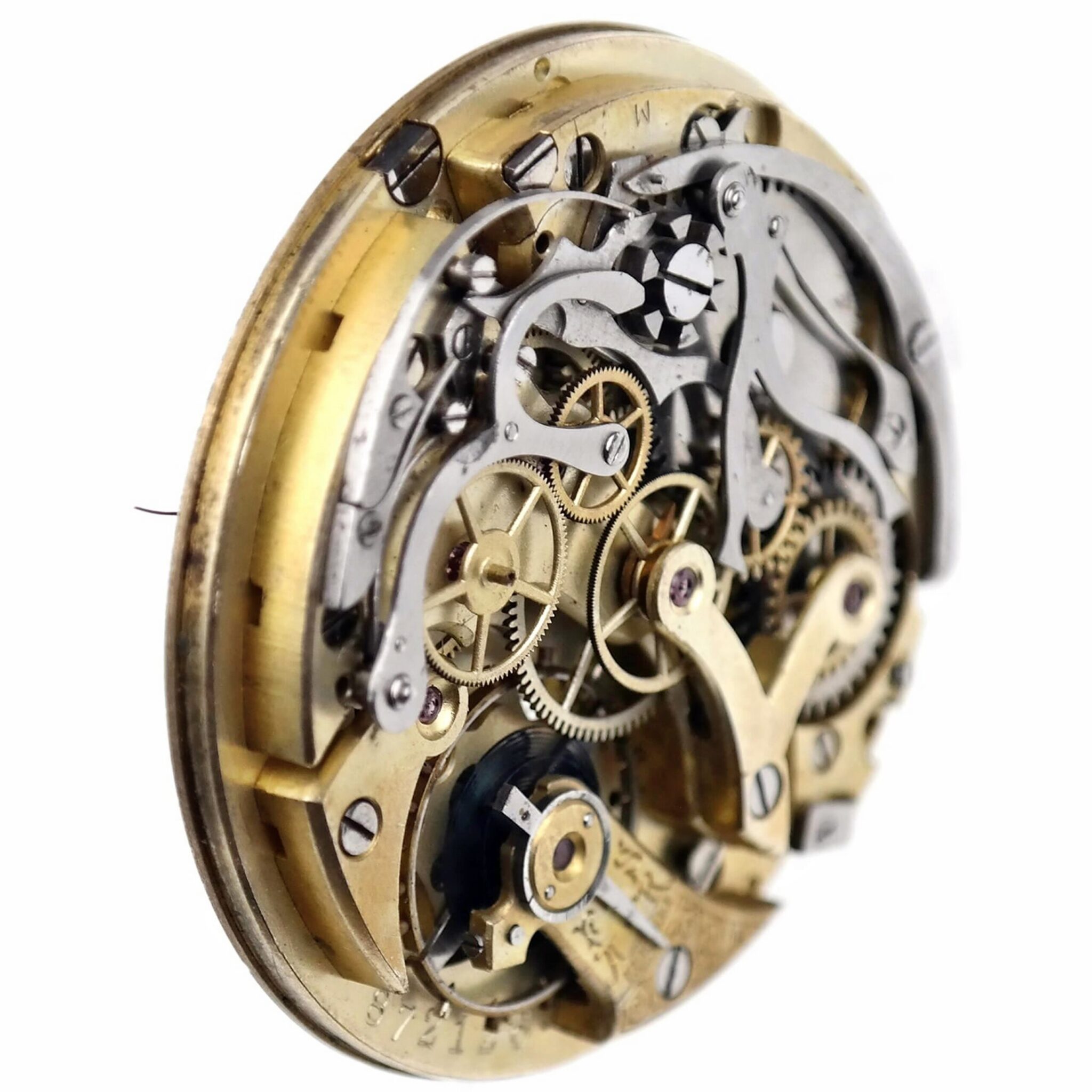 Ancient Column Wheel Chronograph Pocket Watch Movement