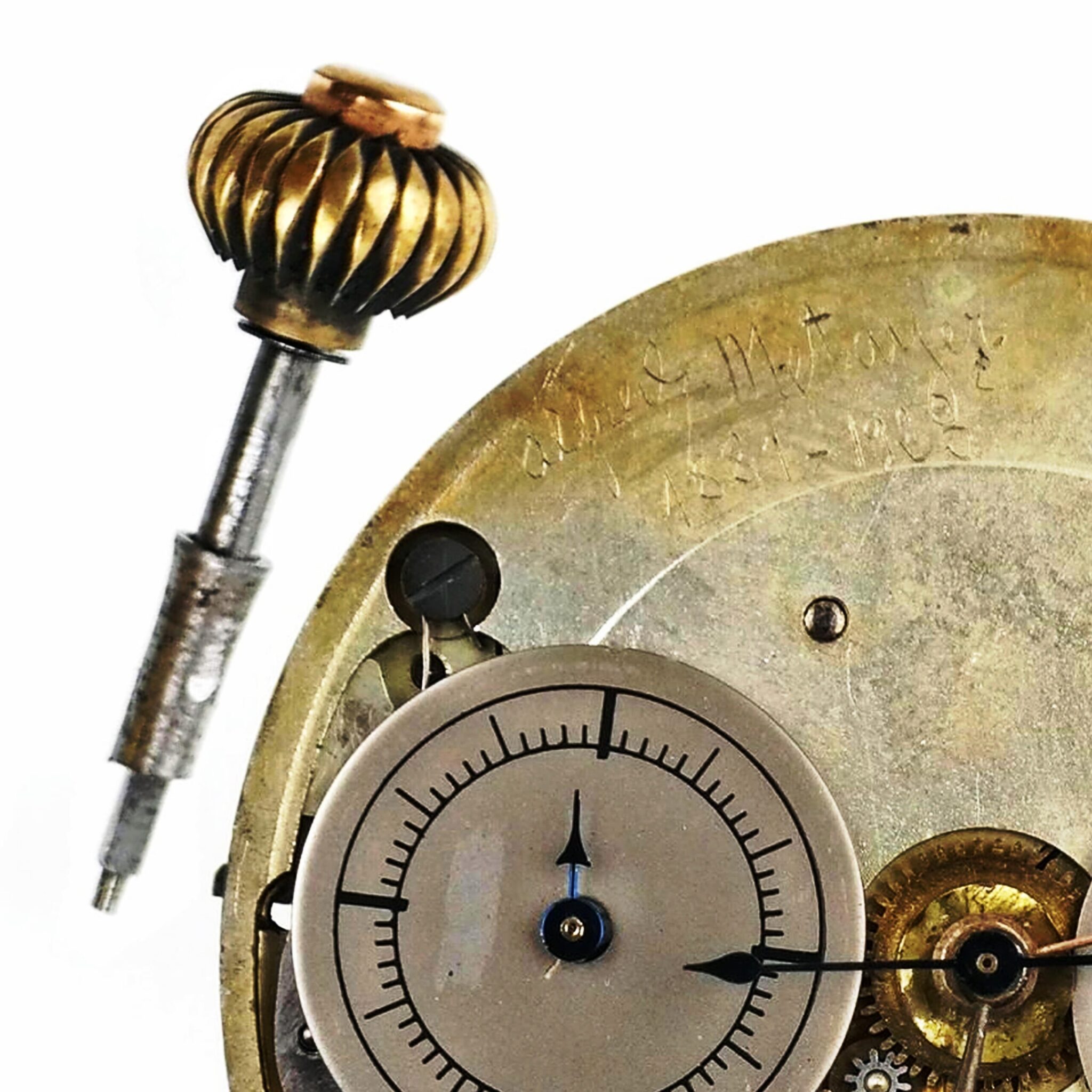 Ancient Column Wheel Chronograph Pocket Watch Movement