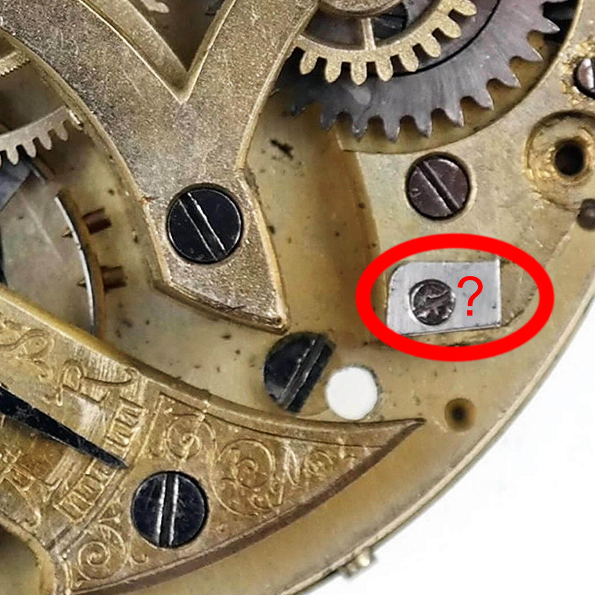 Ancient Column Wheel Chronograph Pocket Watch Movement