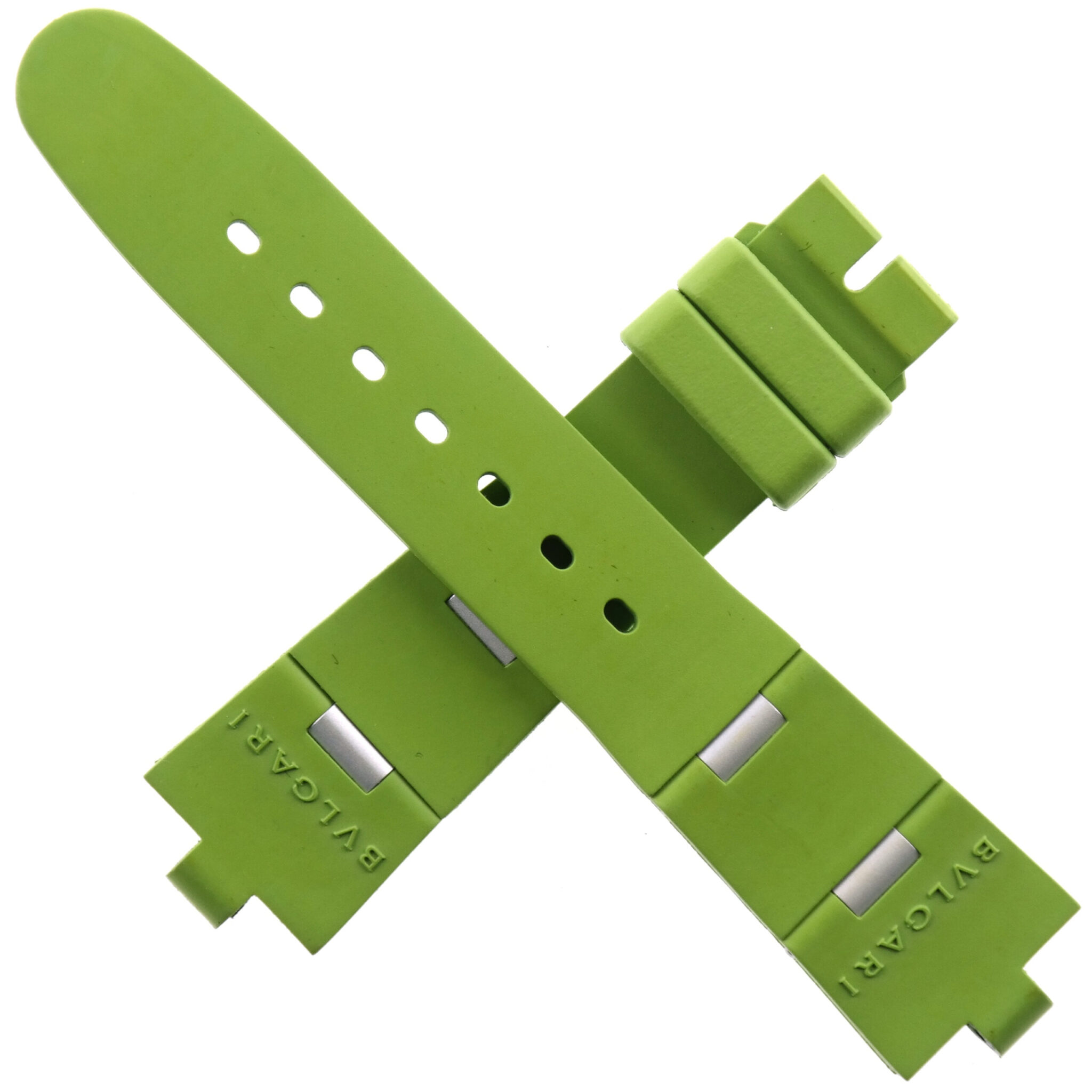 Authentic BVLGARI Rubber Watch Strap – 20-16/110-70 – Green