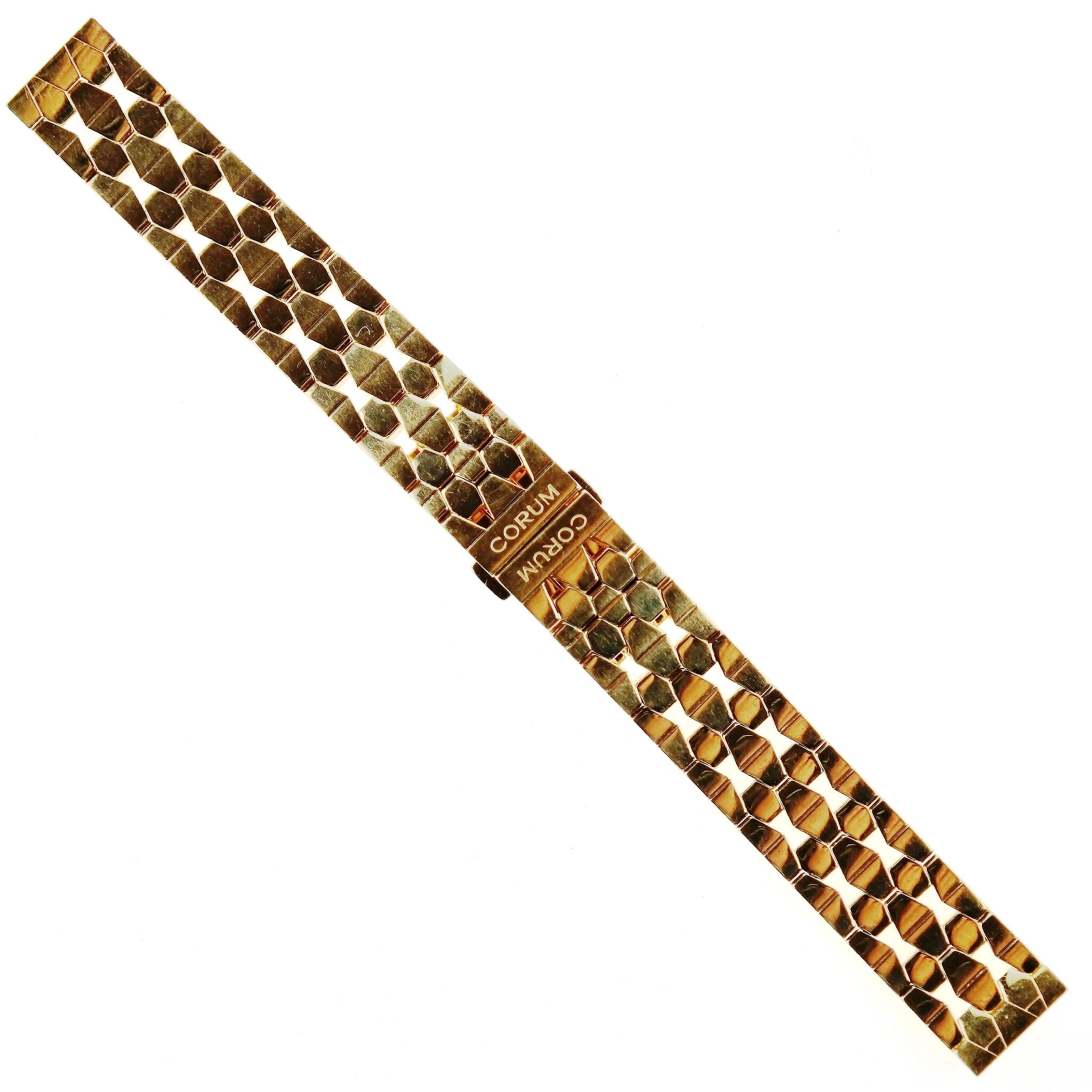 Authentic CORUM – Gold Plated Stainless Steel Watch Bracelet – 15 mm