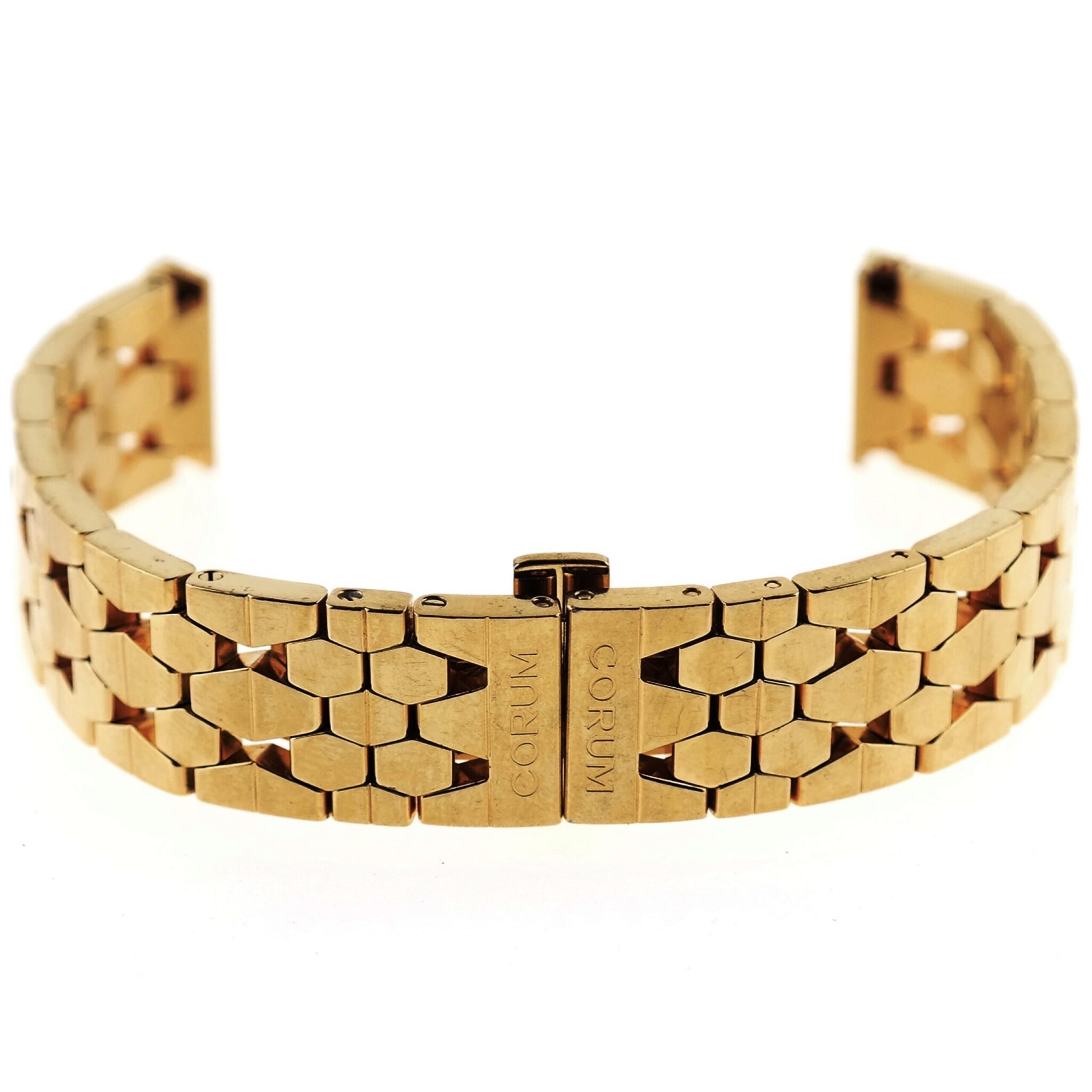 Authentic CORUM - Gold Plated Stainless Steel Watch Bracelet - 15 mm