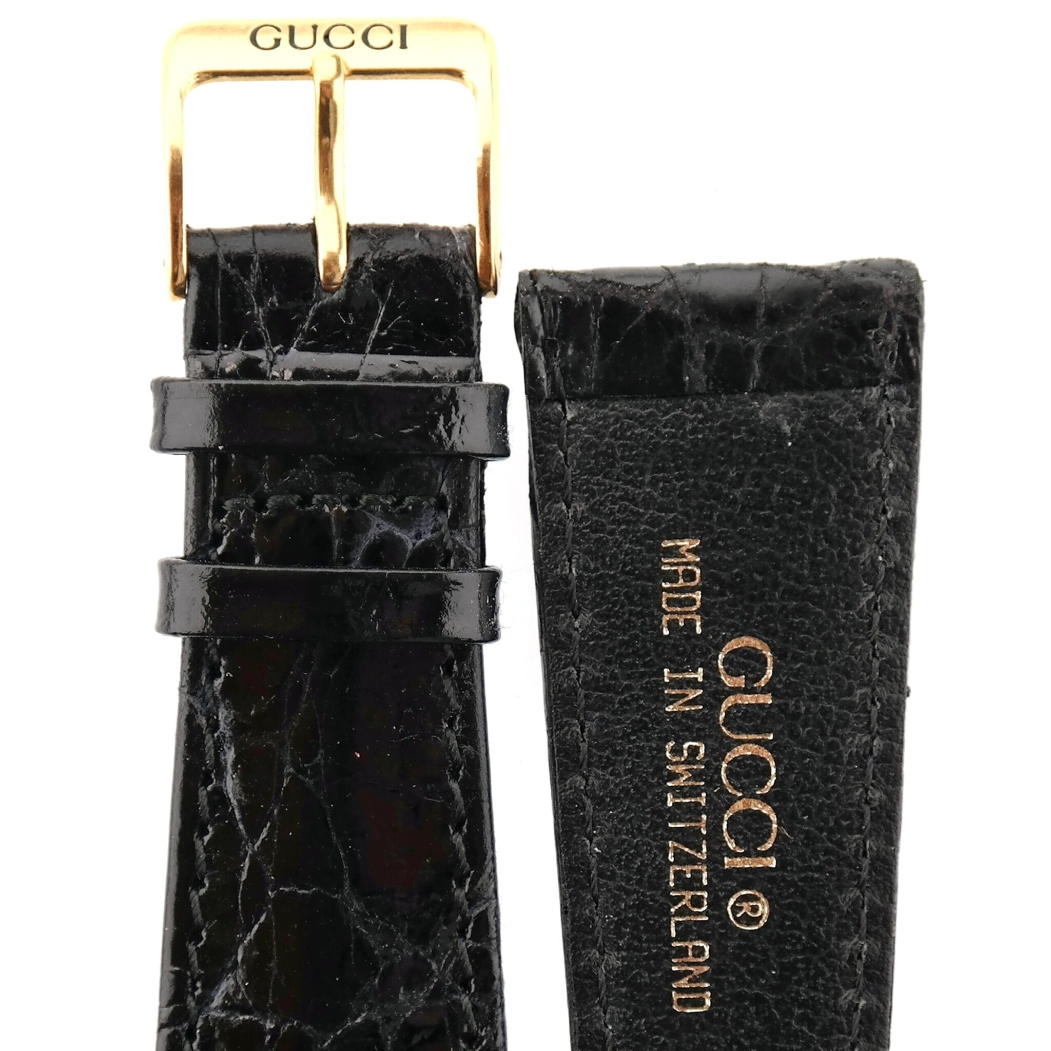 Authentic GUCCI Watch Strap - Lacquered Leather - 22 mm - Made in Switzerland