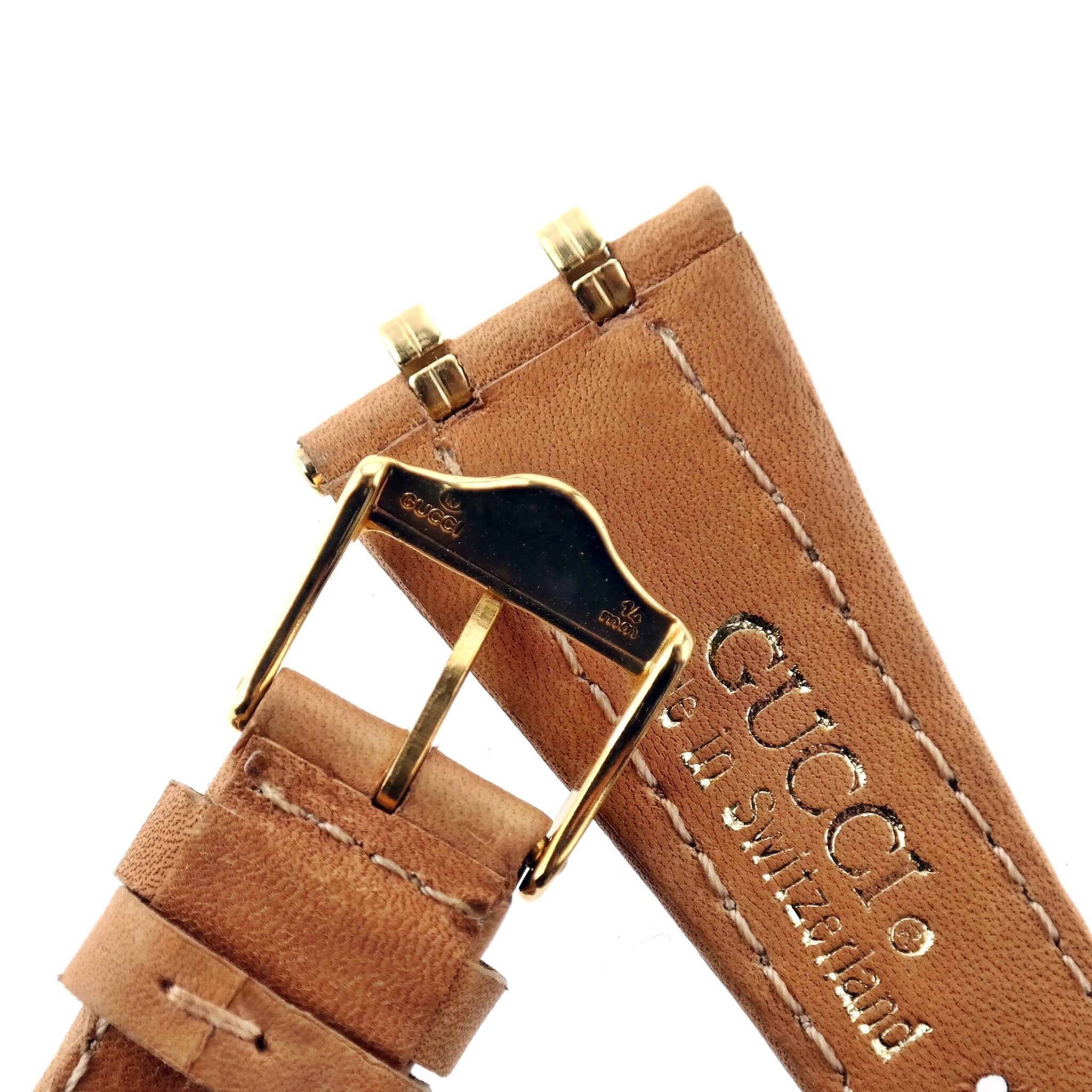 Authentic GUCCI Watch Strap - Leather - 22 mm - Made in Switzerland