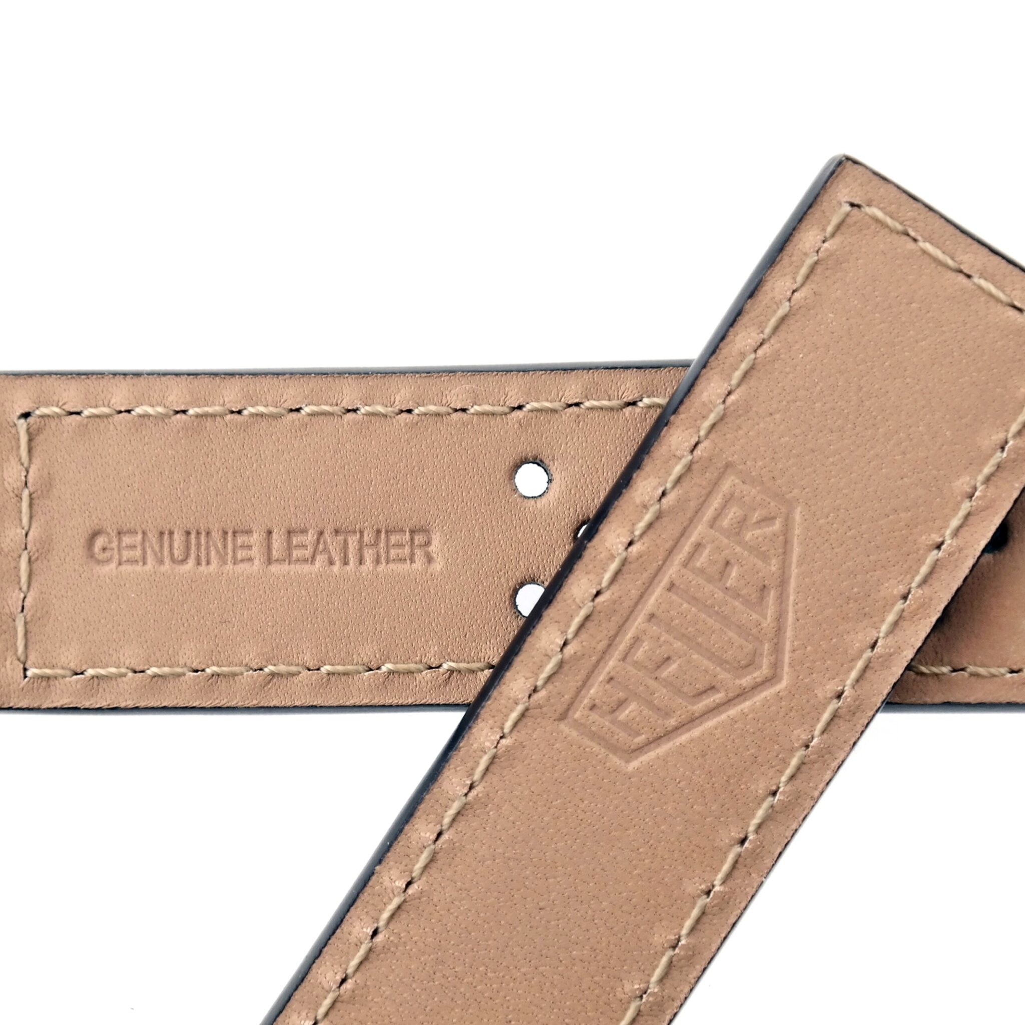 Authentic HEUER Re-Edition Perforated Watch Strap - 19 mm