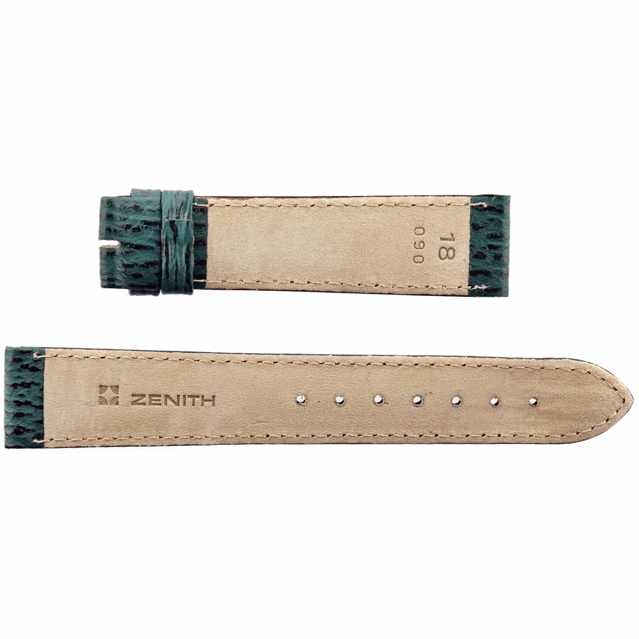 Authentic ZENITH - 18-090 - Leather Watch Strap - Swiss Made - 18 mm