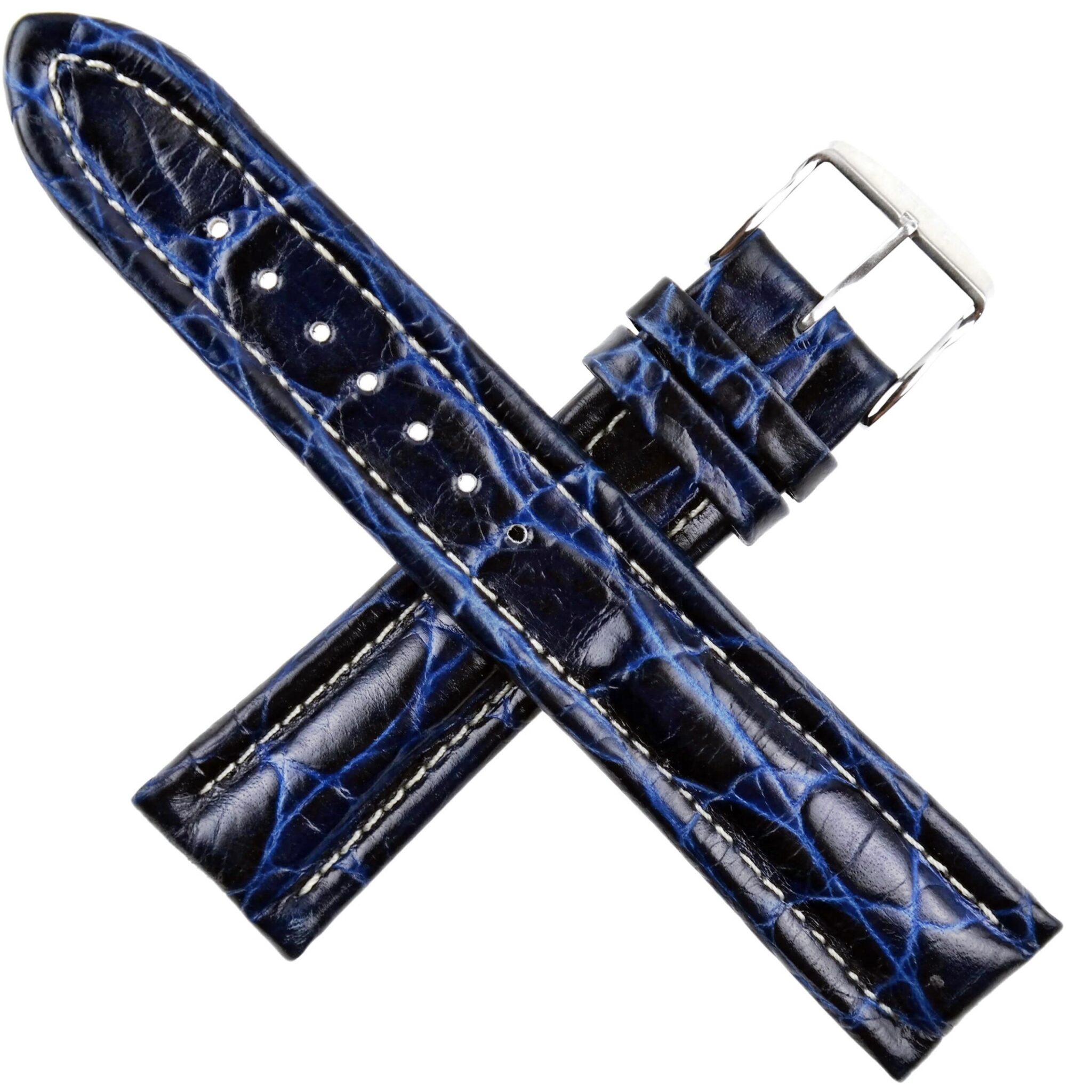 BREIL – Leather Watch Strap – 20 mm – Swiss Made – Blue