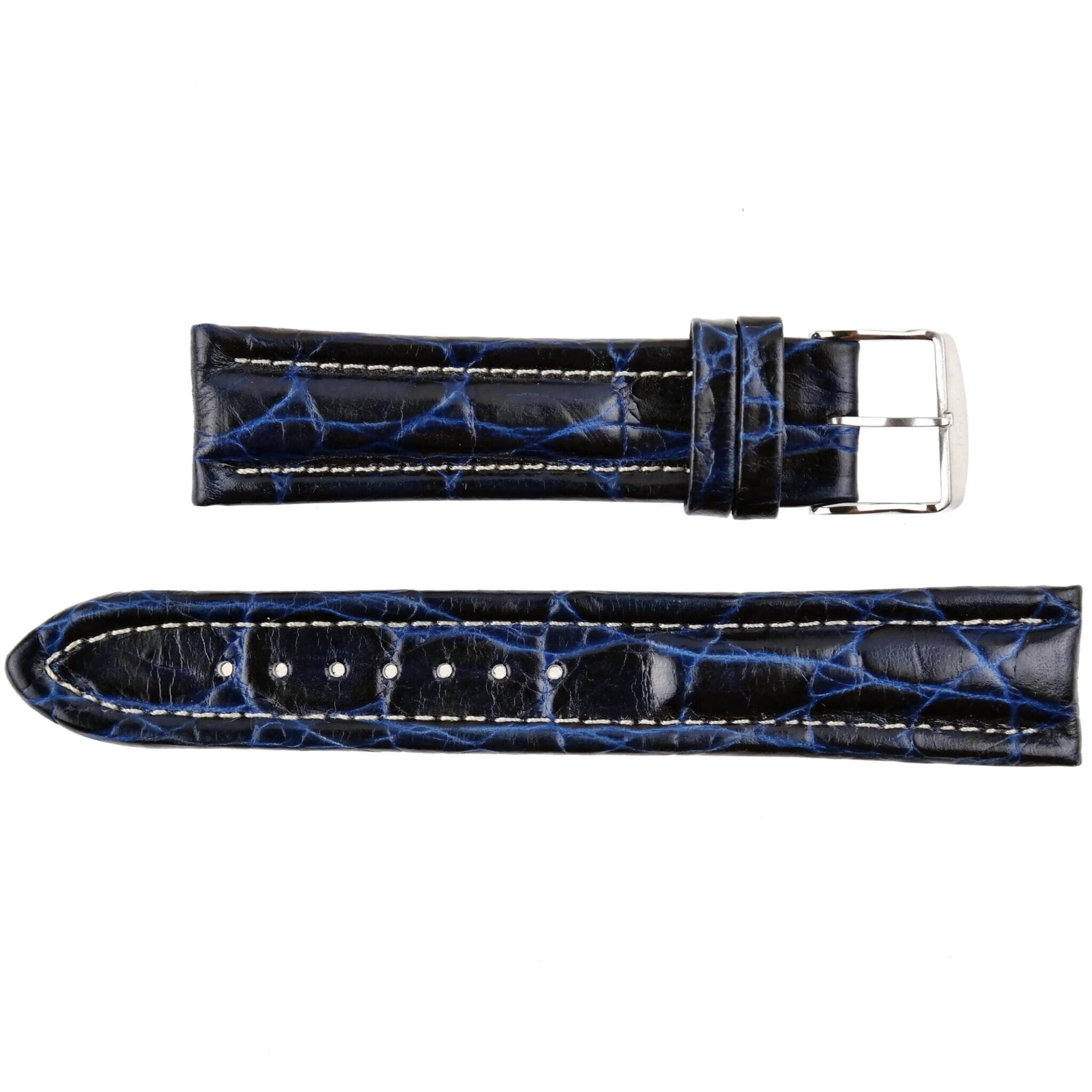 BREIL - Leather Watch Strap - 20 mm - Swiss Made - Blue