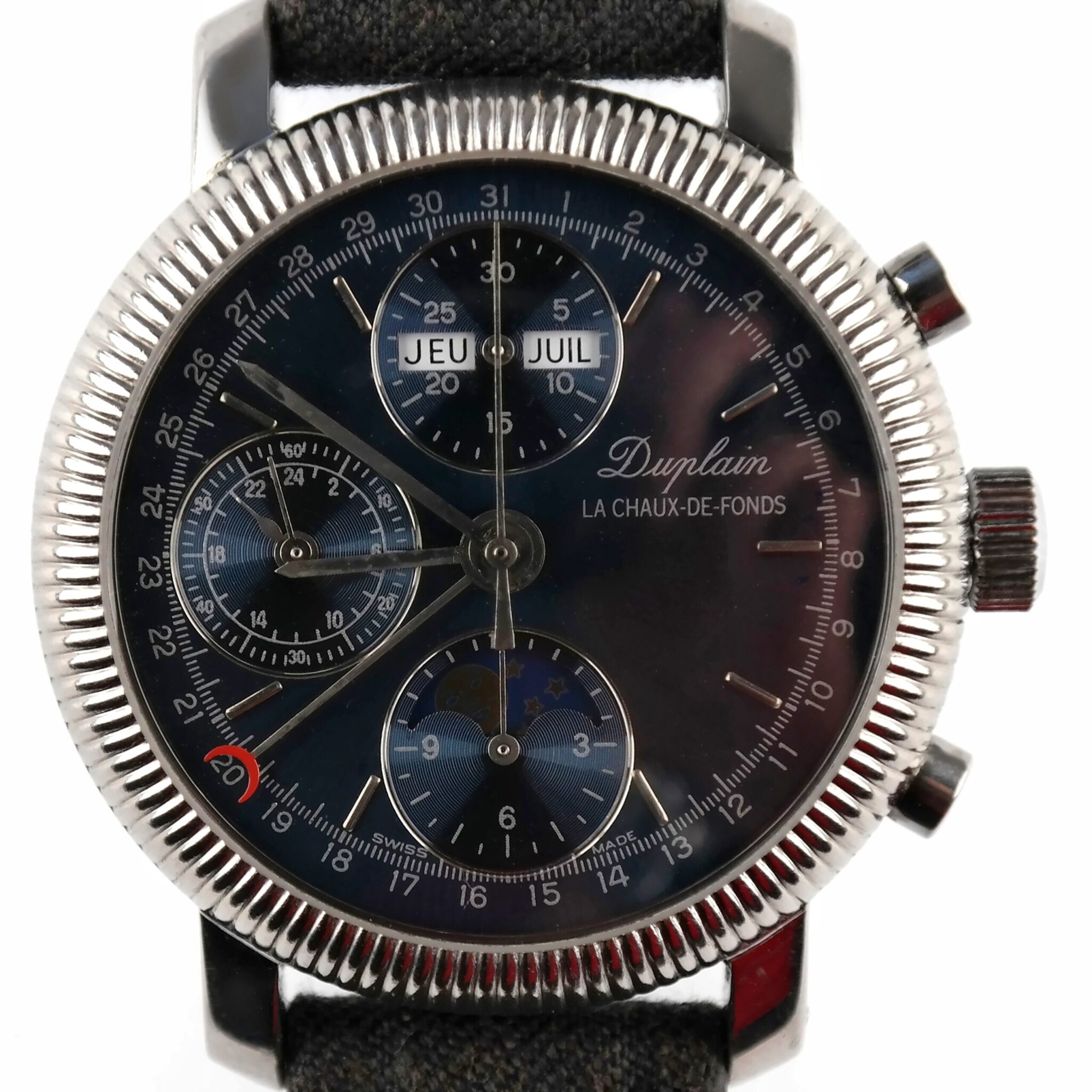 DUPLAIN – Swiss Made Chronograph Automatic Moon-Phases Calendar Watch