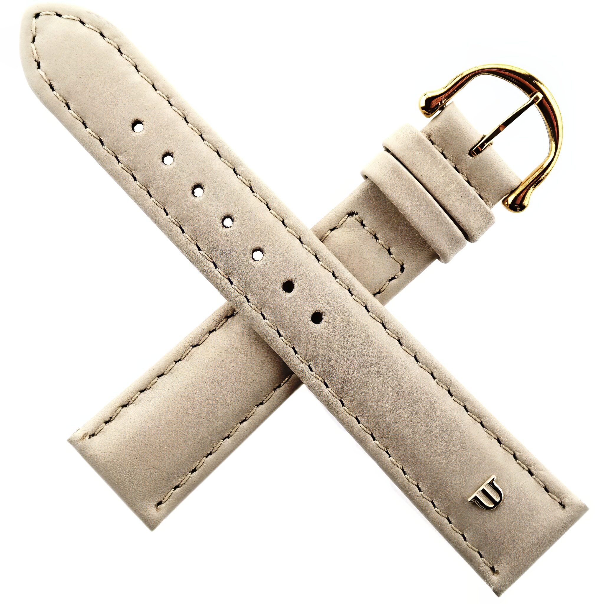 MAURICE LACROIX – Leather Watch Strap – 19/16 75/110 – Swiss Made – Beige