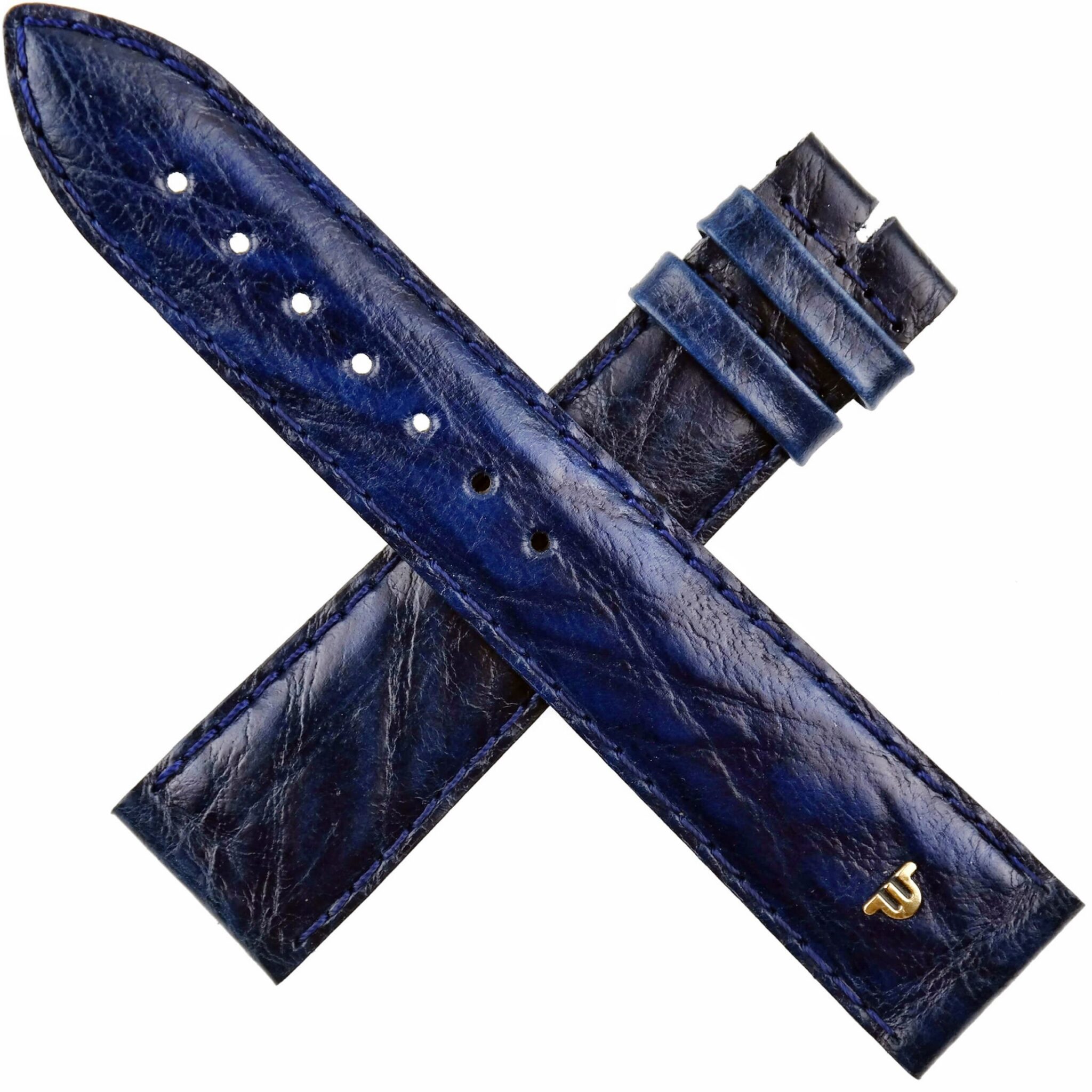 MAURICE LACROIX – Leather Watch Strap – 20 mm – Swiss Made – Blue