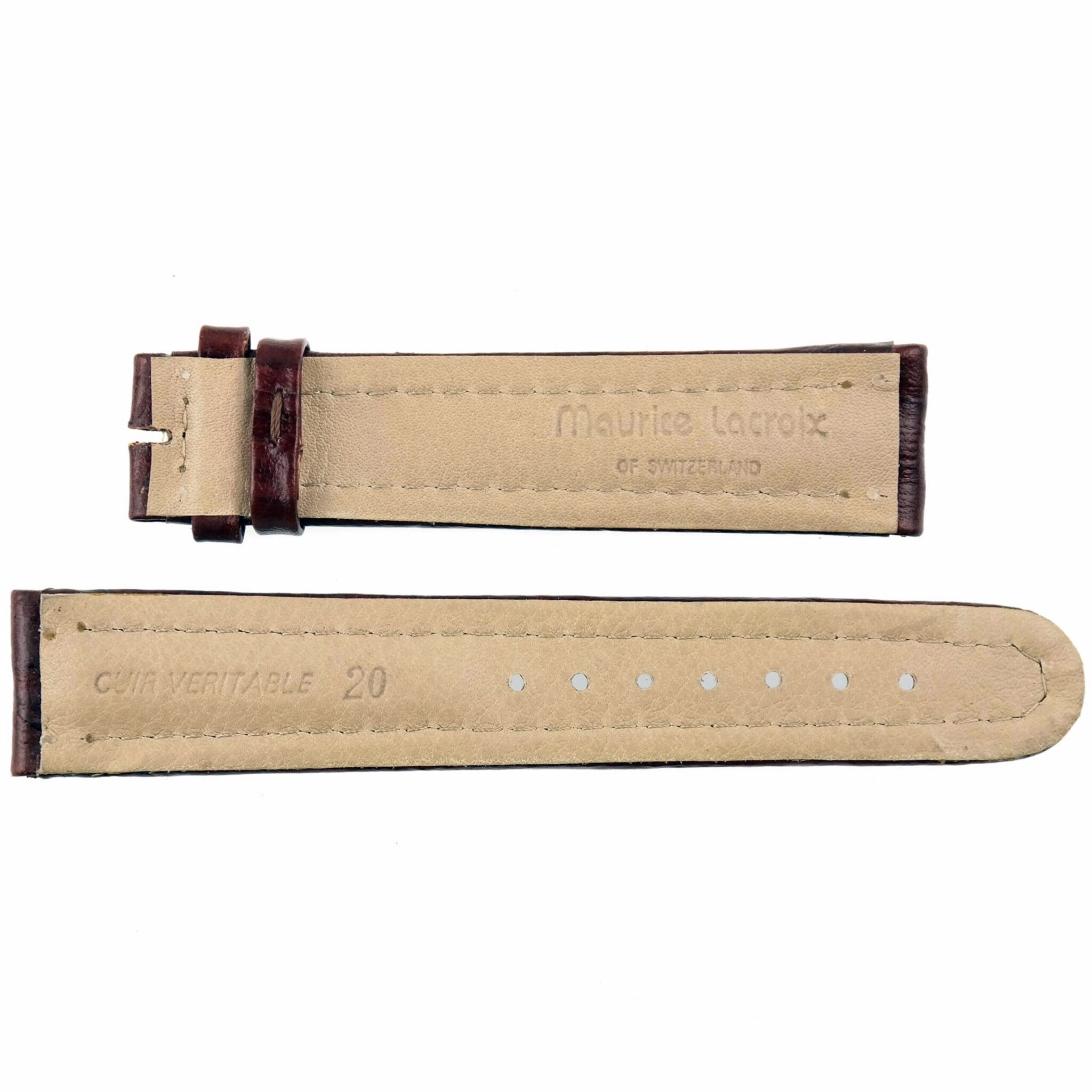 MAURICE LACROIX - Leather Watch Strap - 20 mm - Swiss Made - Brown