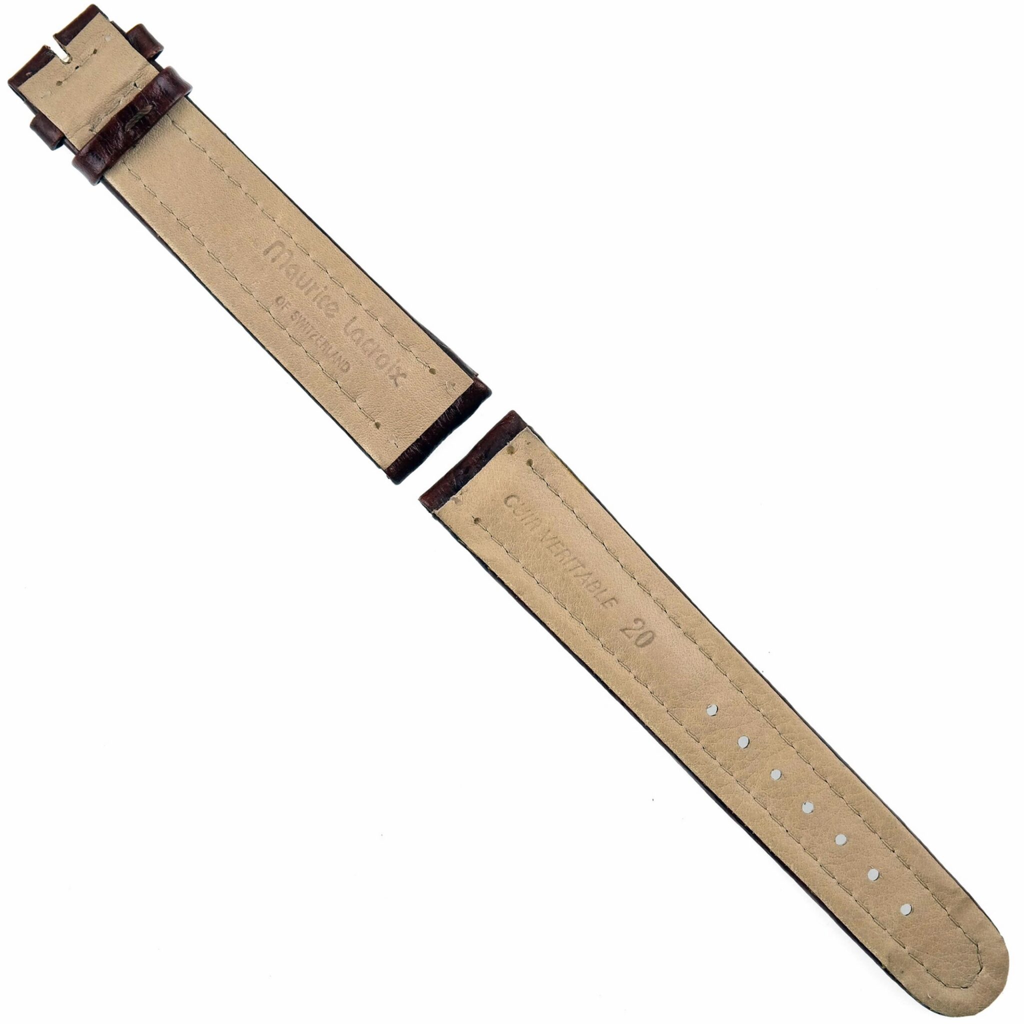 MAURICE LACROIX - Leather Watch Strap - 20 mm - Swiss Made - Brown