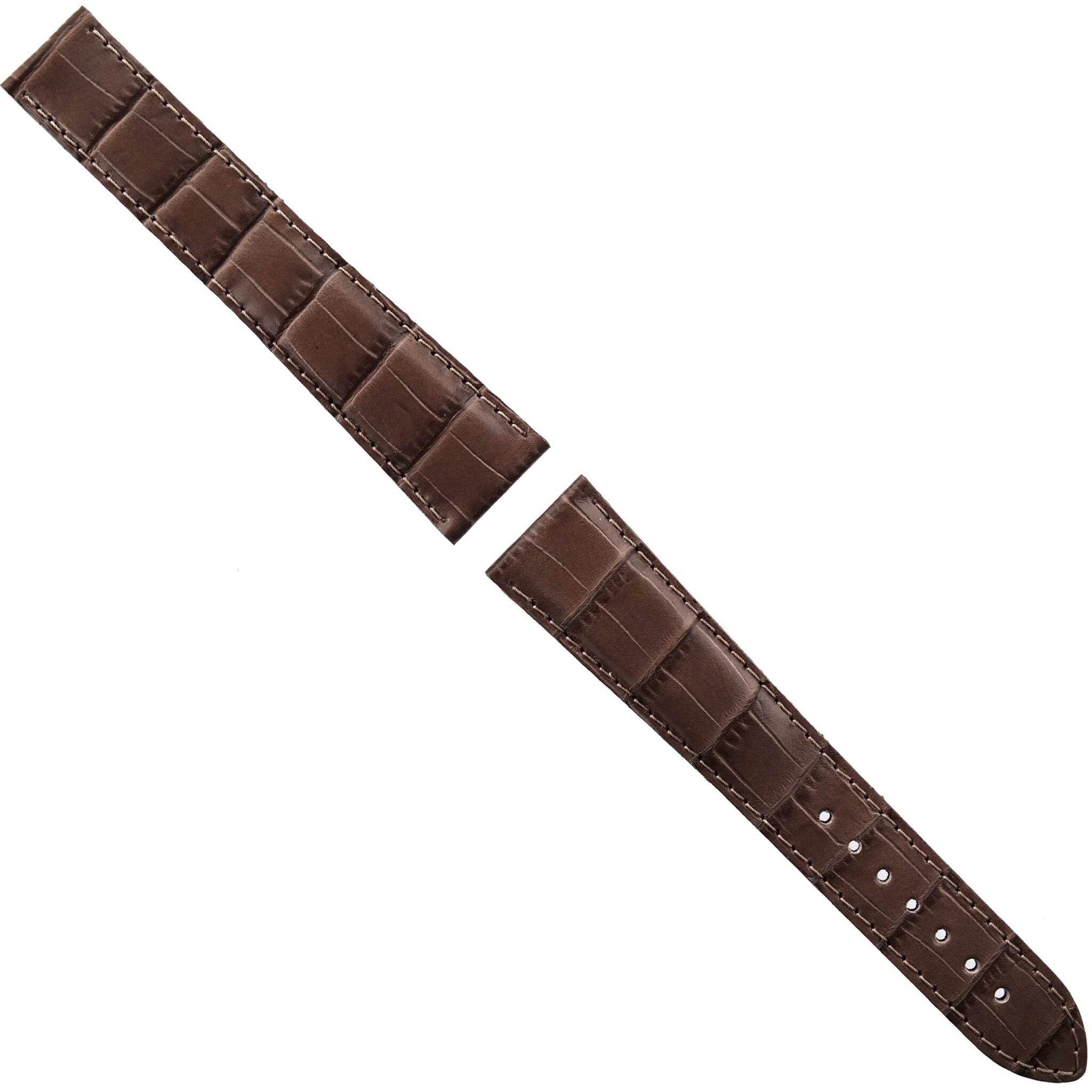 MAURICE LACROIX - Leather Watch Strap - 22/18 100/125 - Swiss Made - Brown - XL