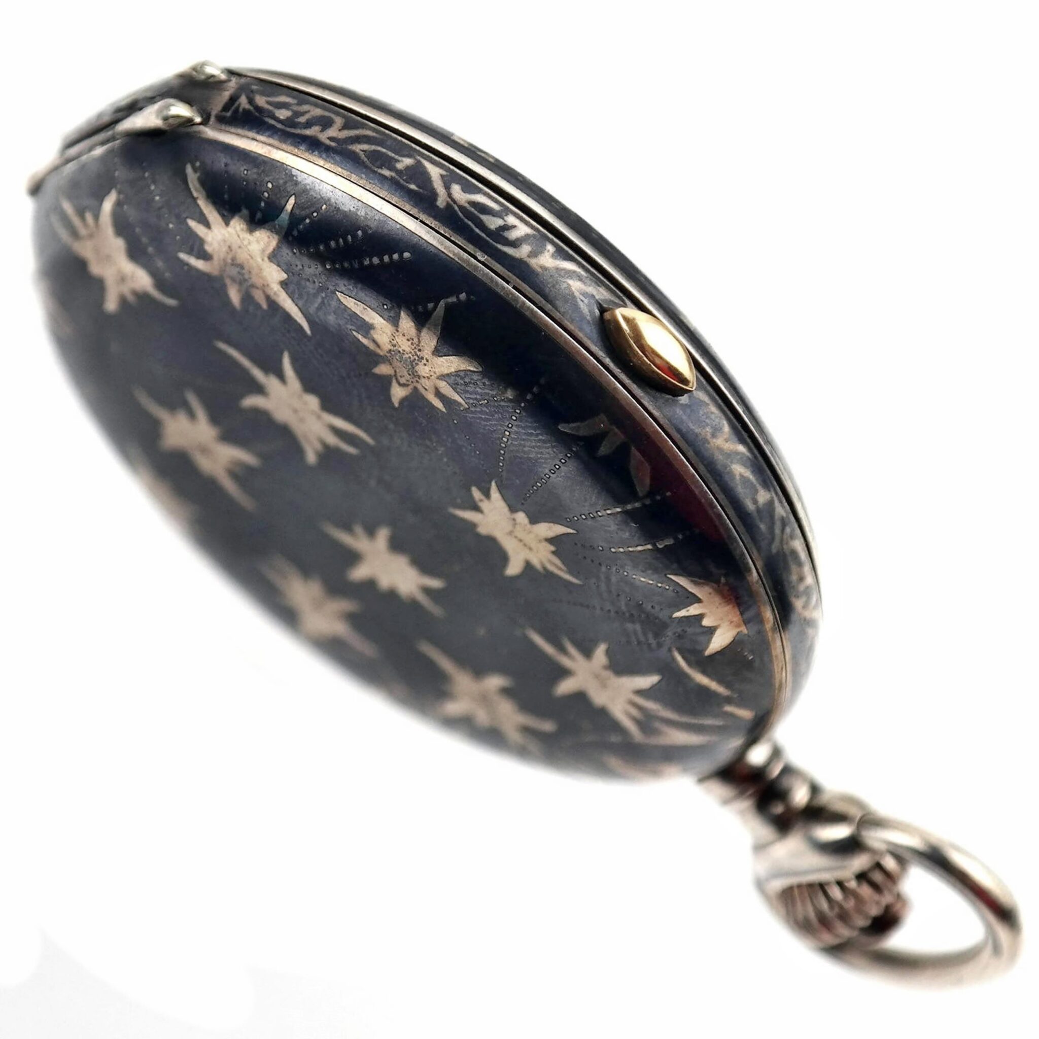 Single Pusher Column Wheel Chronograph Vintage Silver Pocket Watch