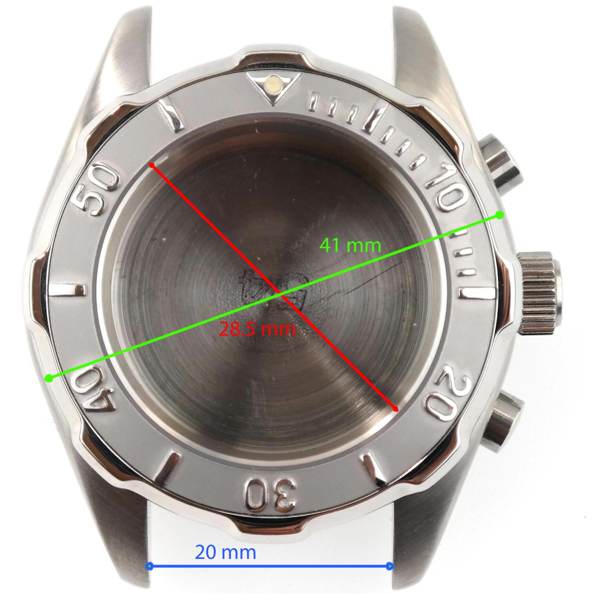 Swiss Made Original Watch Case for Valjoux 7750 Movements - 200 Meters Diving