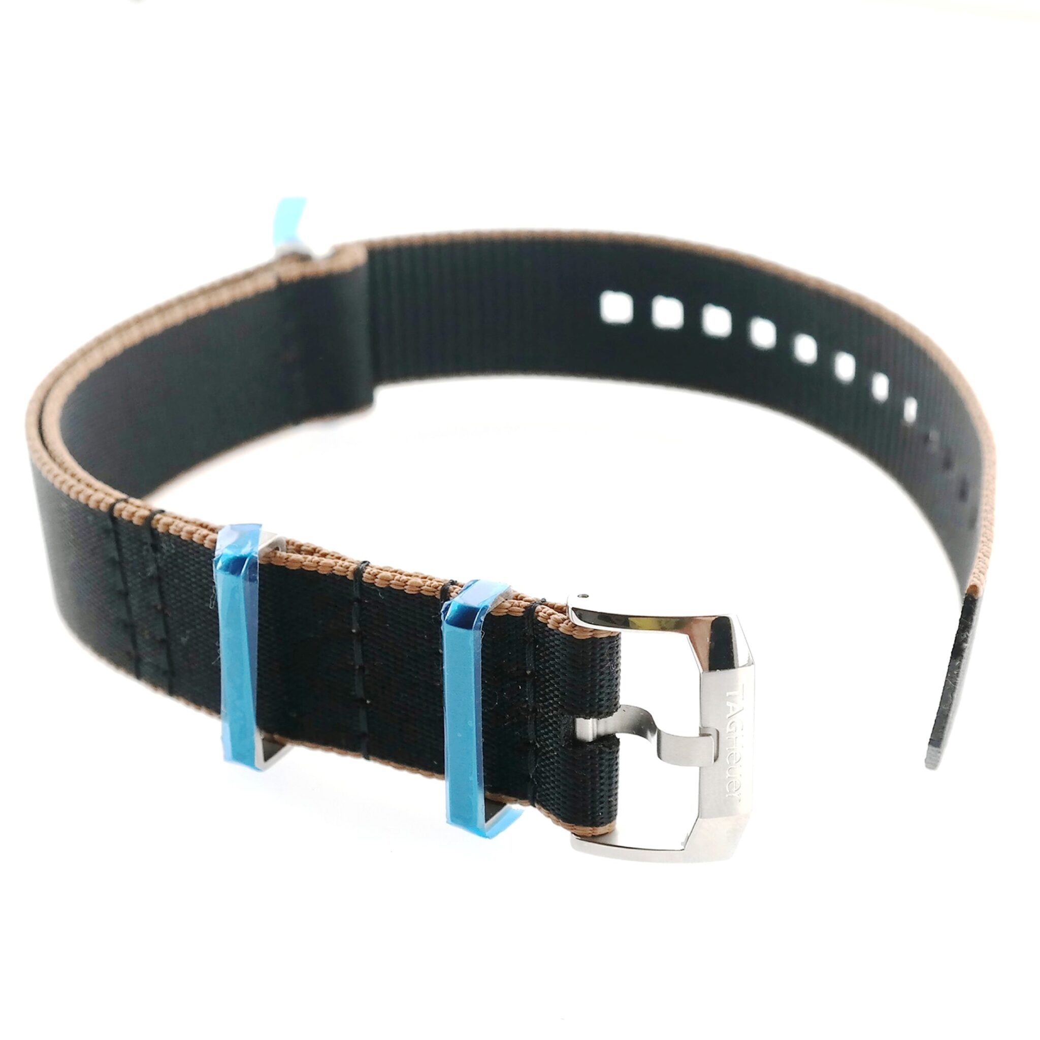 TAG HEUER AUTAVIA Black and Brown Fabric Strap BC0961 – 21 mm