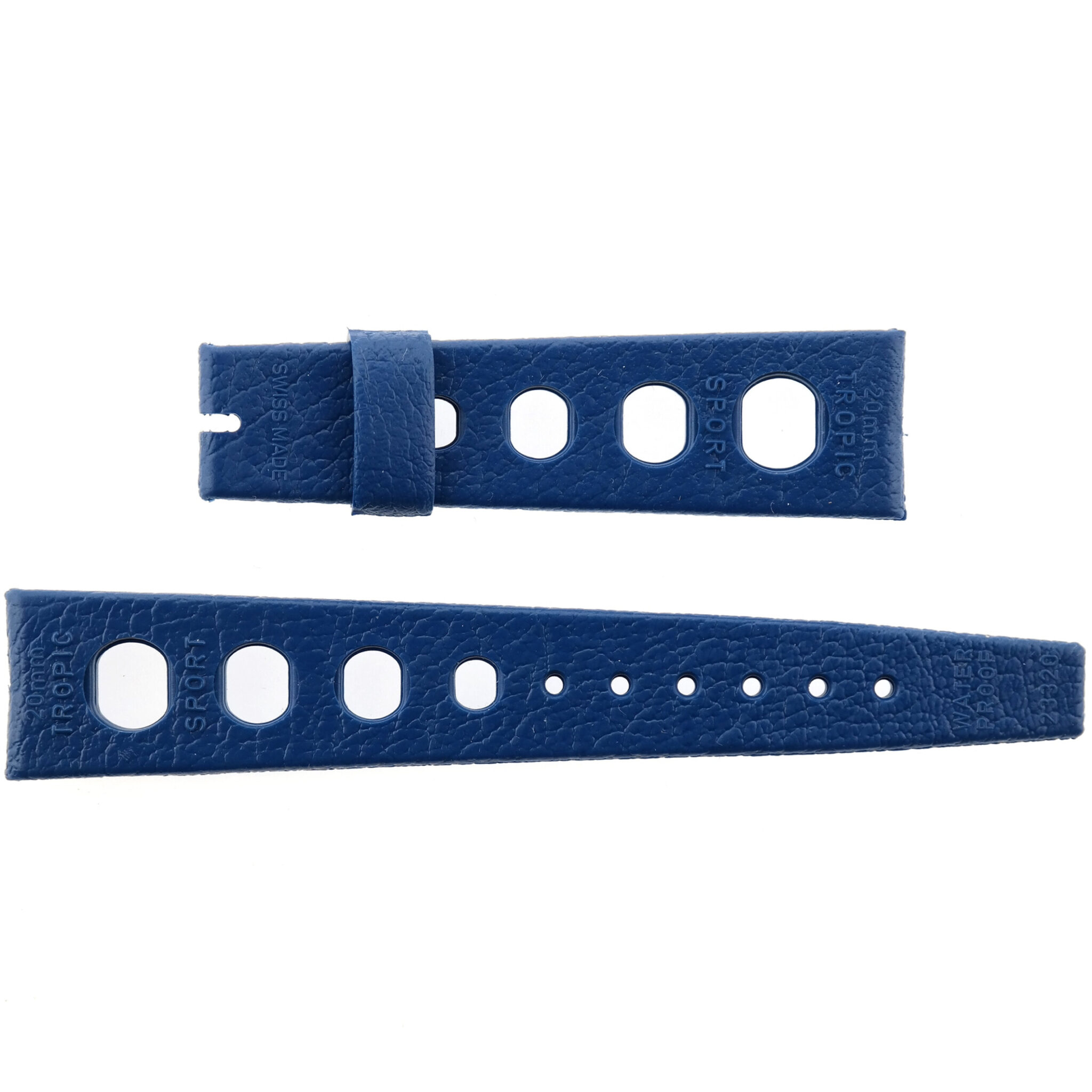 Vintage BESTFIT TROPIC SPORT Watch Strap - 23320 - 20 mm - Blue - Swiss Made