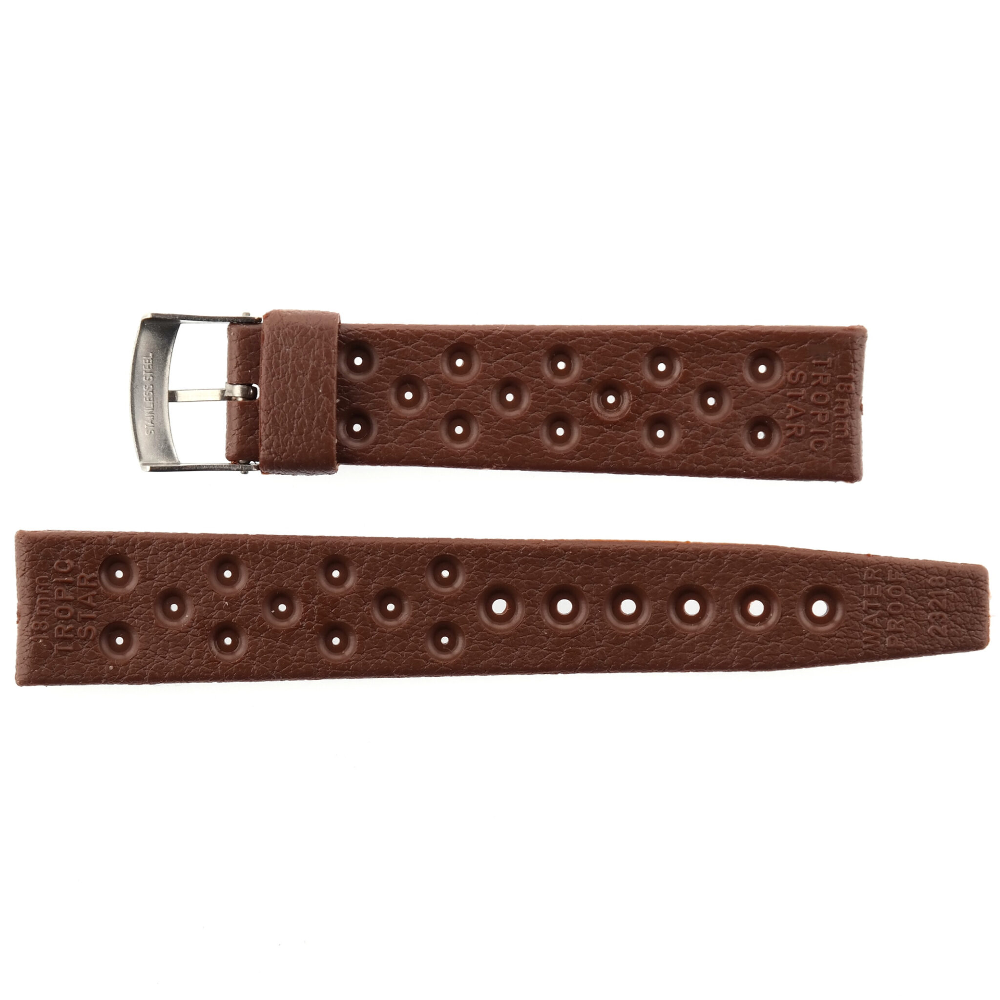 Vintage BestFit TROPIC STAR Watch Strap - 23218 - 18 mm - Brown - Swiss Made