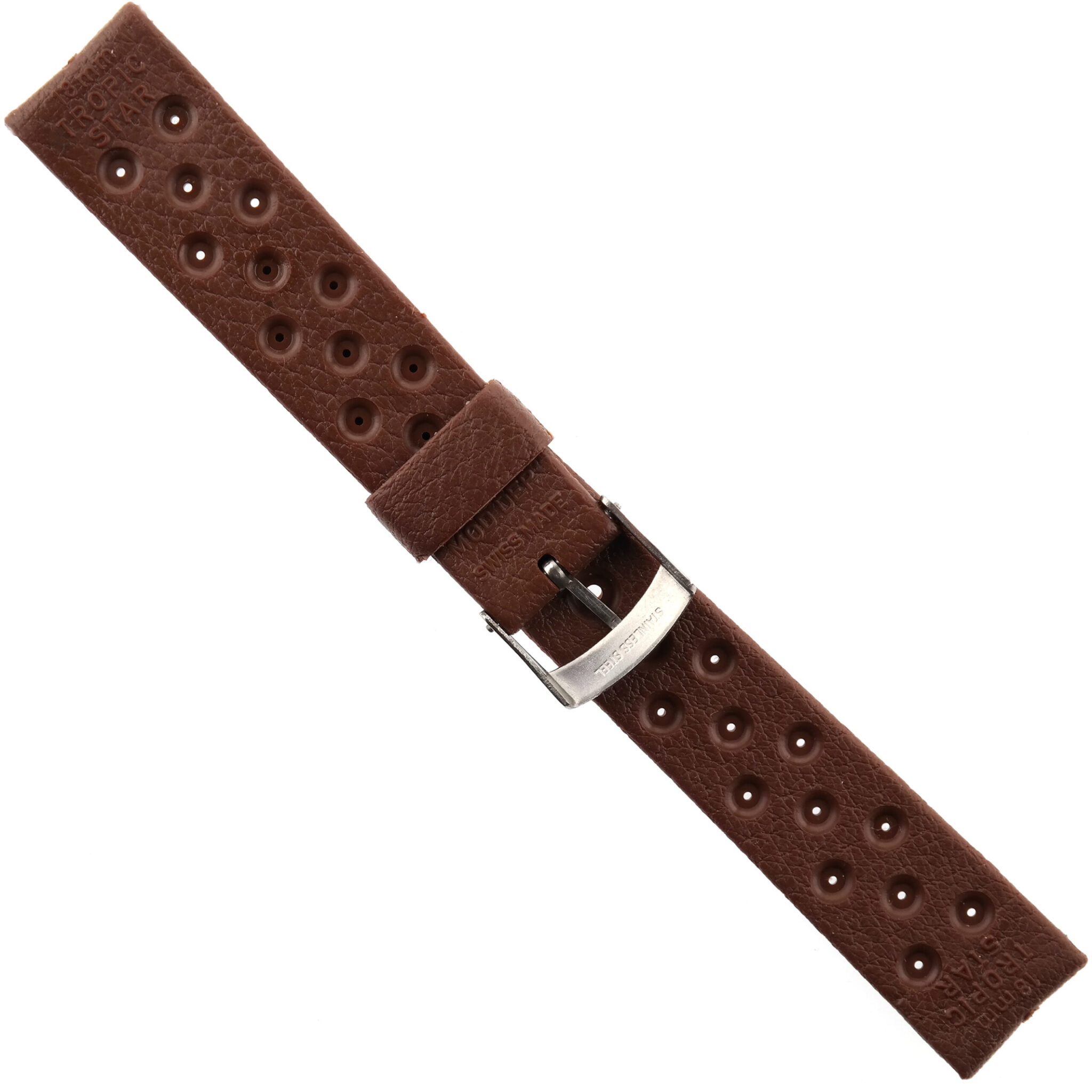 Vintage BestFit TROPIC STAR Watch Strap - 23218 - 18 mm - Brown - Swiss Made