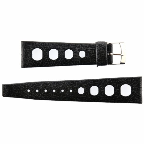 Vintage Watch Strap - 1970s - 23322 - 22 mm - Rubber - Black - Swiss Made