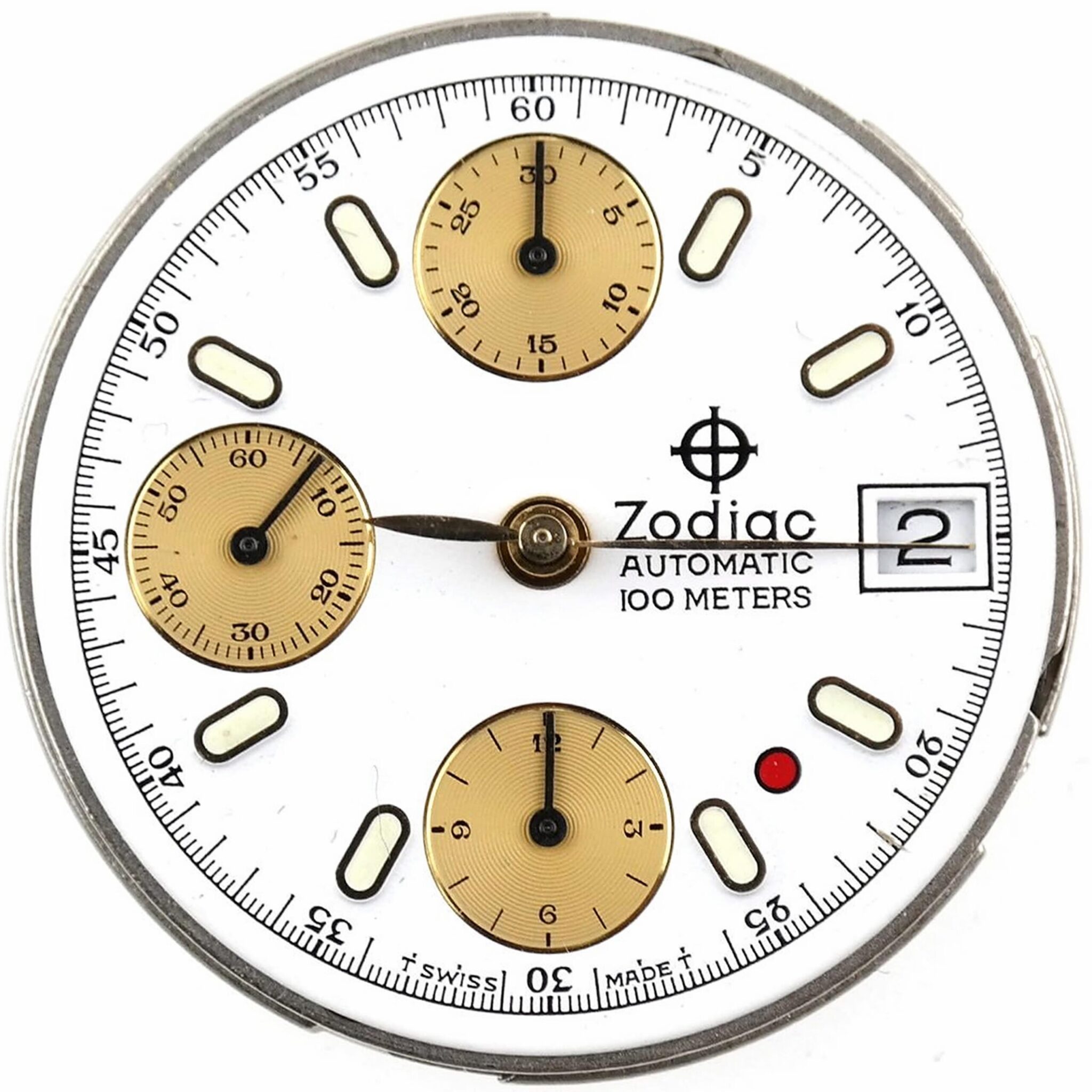 ZODIAC – Red Dot – Automatic Chronograph Watch Movement – Valjoux 7750