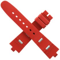 Authentic BVLGARI Rubber Watch Strap - 20-16/110-70 - Red