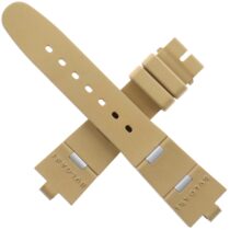 Authentic BVLGARI Rubber Watch Strap - 20-16/110-70 - Beige