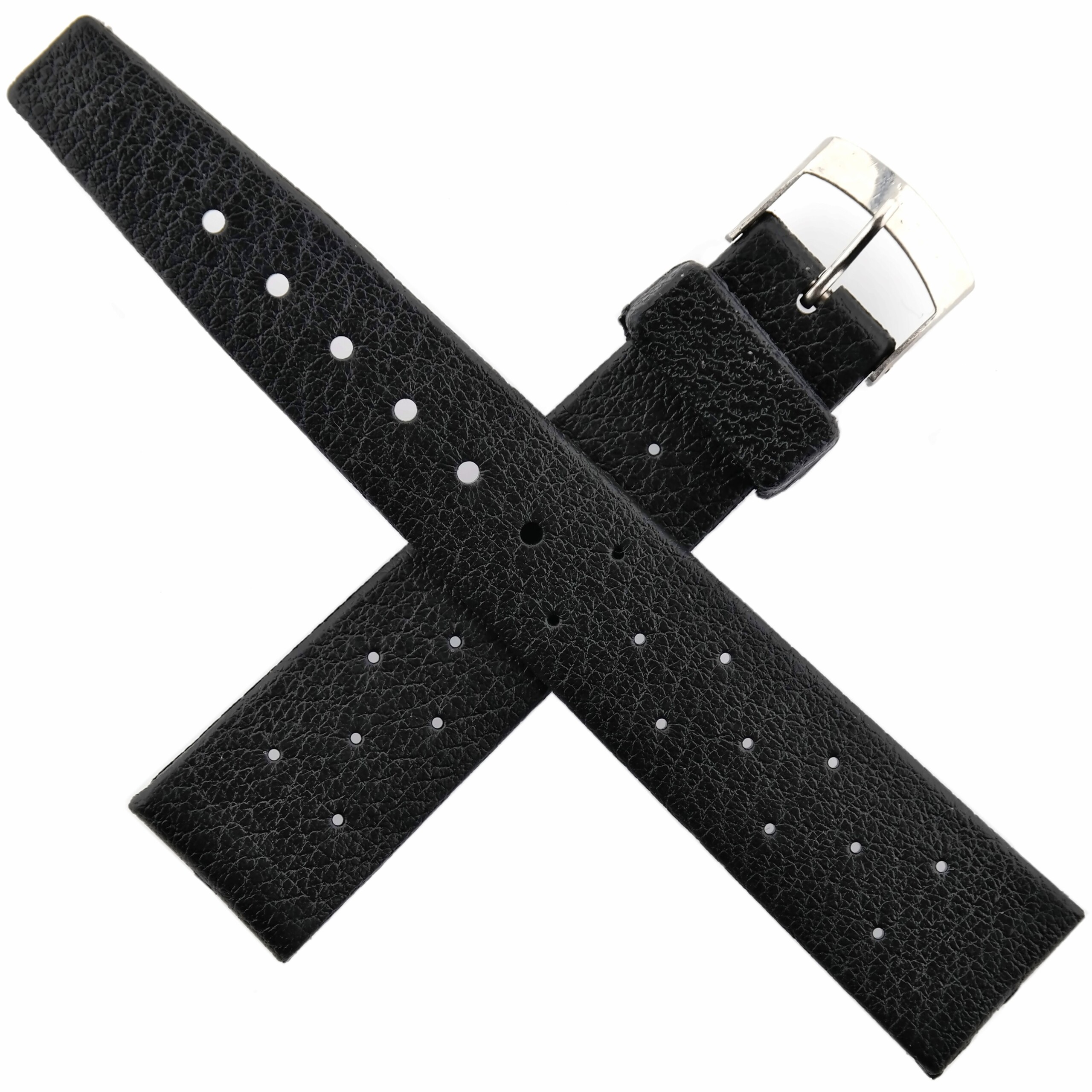 vintage bestfit tropic star watch strap 23219 19 mm black swiss made