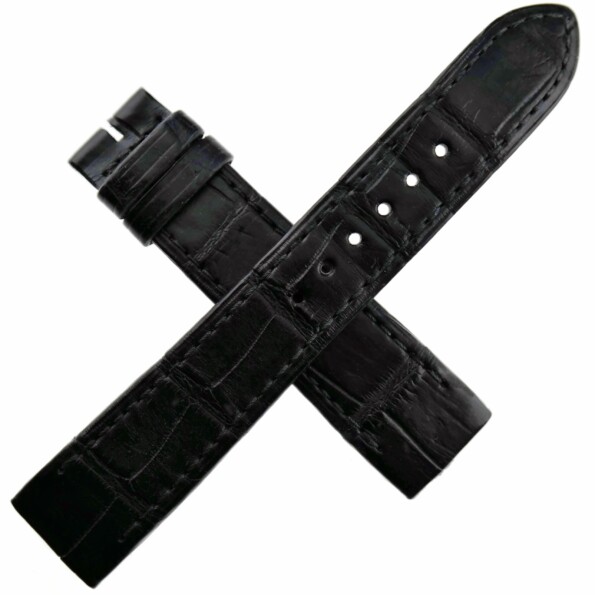jaeger lecoultre reverso leather watch strap 18/16 75/110 black