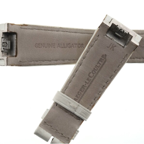 jaeger lecoultre reverso leather watch strap 19.5/16 65/100 white