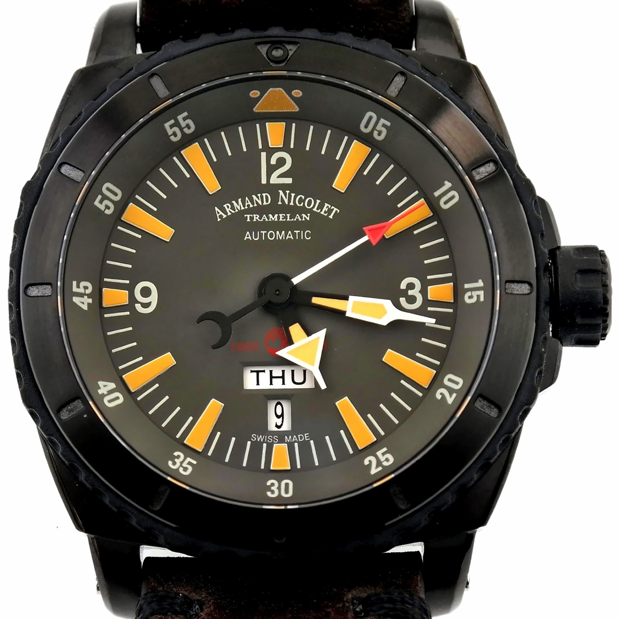 ARMAND NICOLET - Swiss Made Automatic Day/Date WR300 (30 ATM) Diver Watch