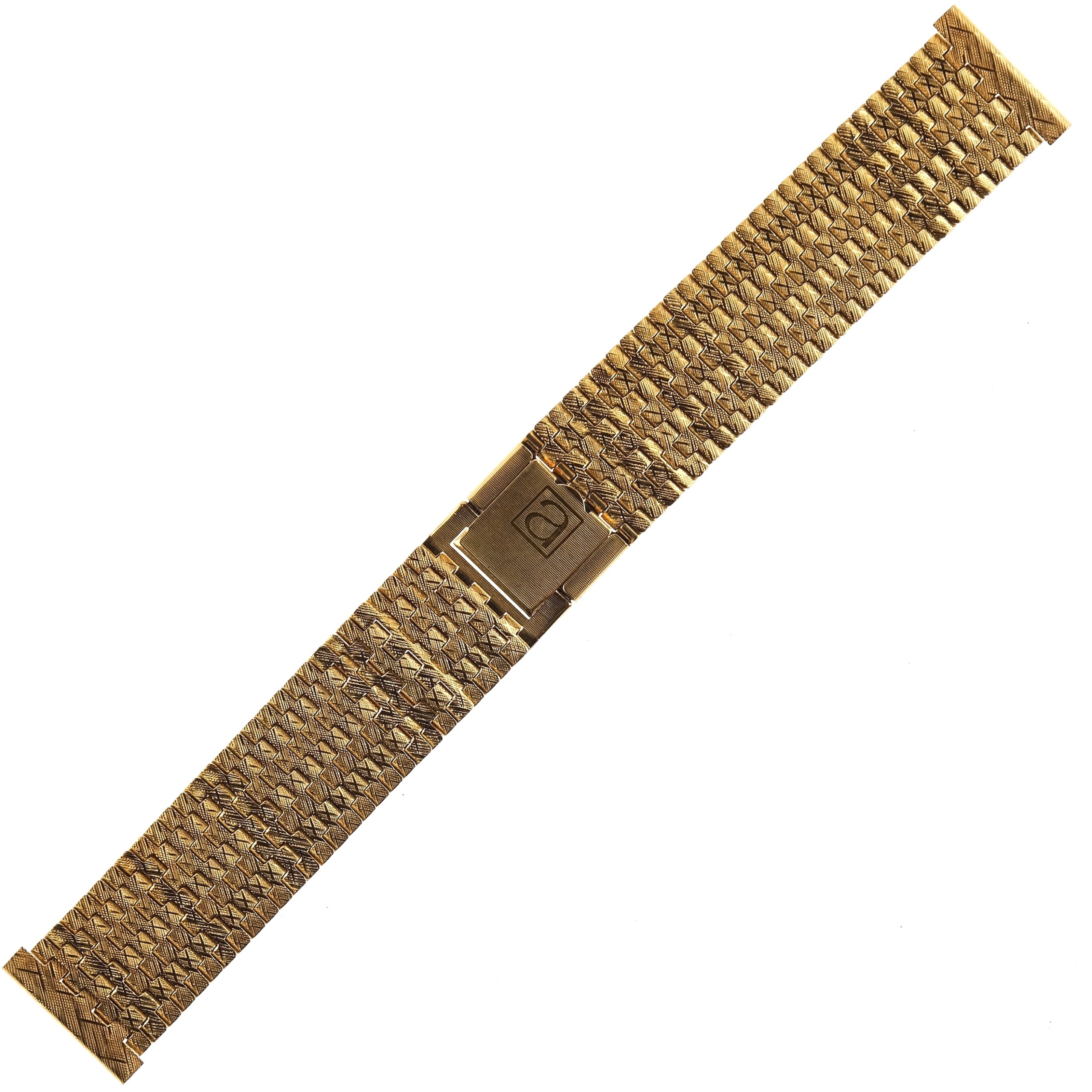 Authentic 7-row NSA - NOVAVIT SA - Swiss Made Gold Plated Watch Bracelet - 20 mm