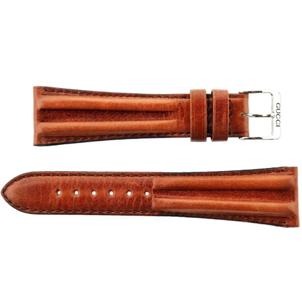 authentic gucci watch strap brown or blue leather 22 mm