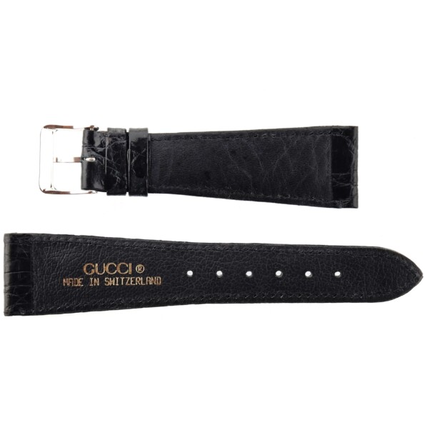 authentic gucci watch strap lacquered leather 22 mm made in switzerland