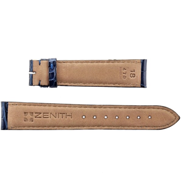 authentic zenith 18 470 leather watch strap swiss made 18 mm