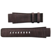 clerc geneve hydroscaph leather watch strap brown genuine gator
