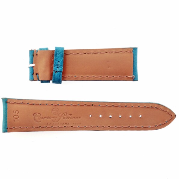 cuervo y sobrinos luxury watch strap 20/18 105/65 ostrich leather