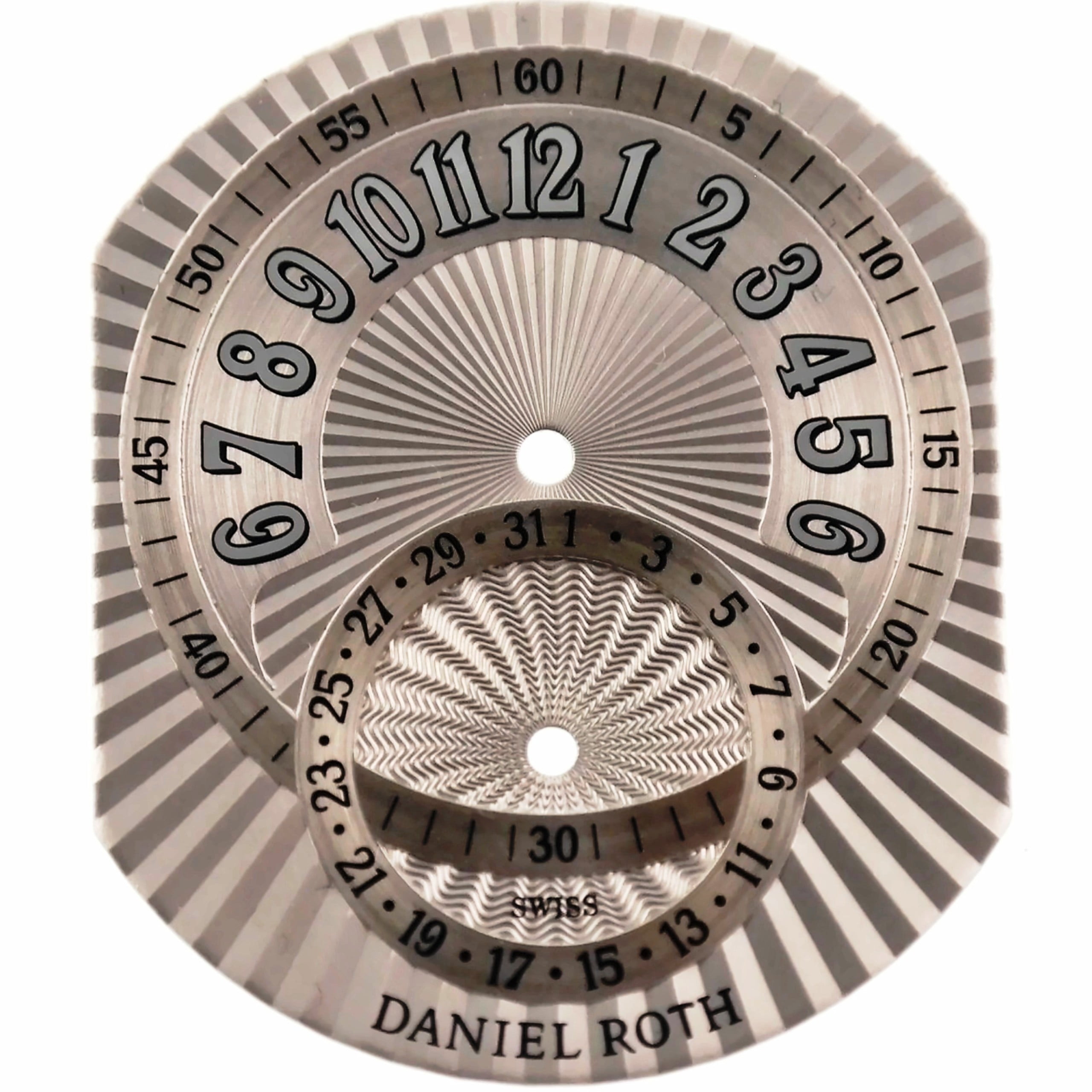 DANIEL ROTH - Premier Retrograde 807.L.10 (Silver-Guilloche) Watch Dial