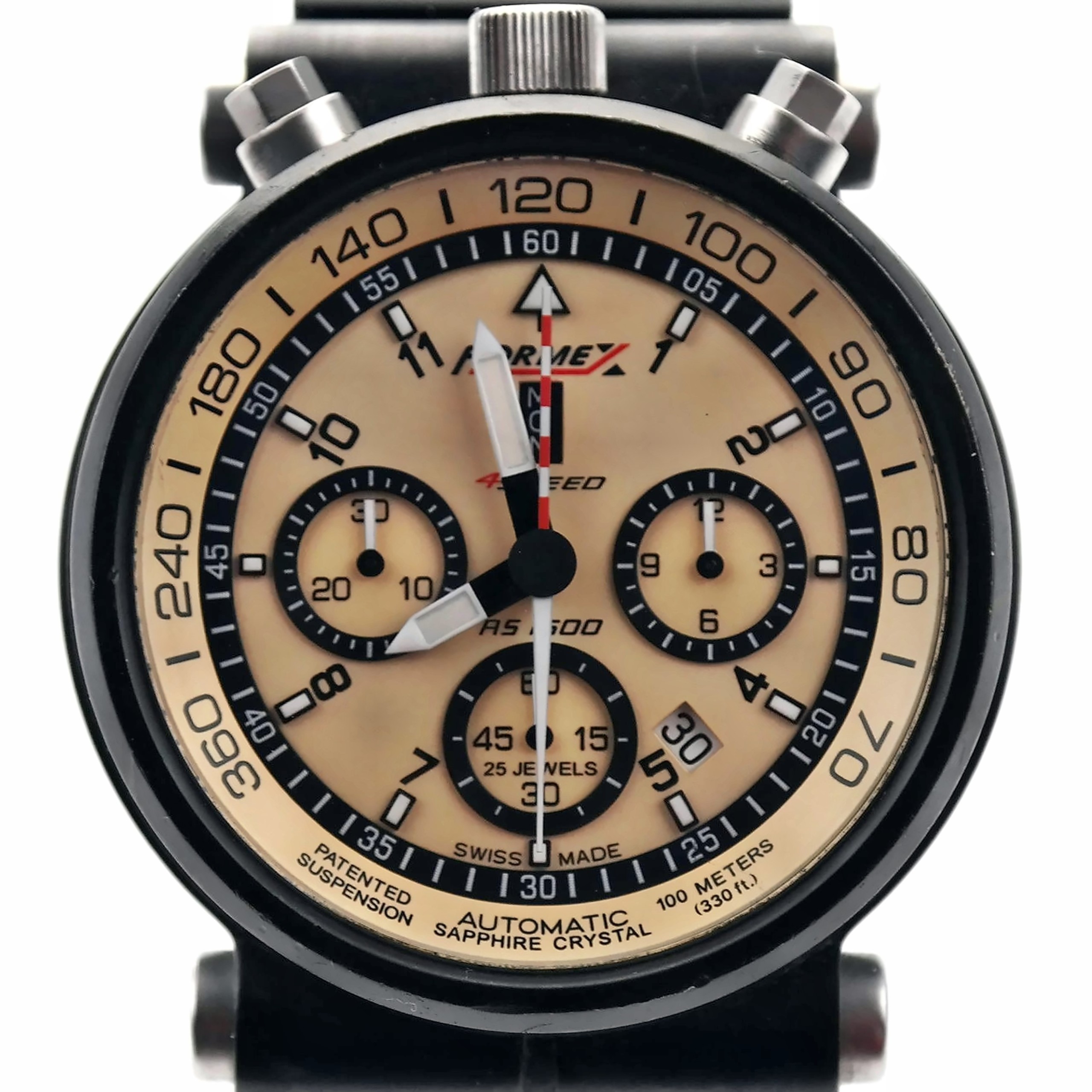 FORMEX 4Speed Air Speed AS 1500 Swiss Made Automatic Chronograph Watch