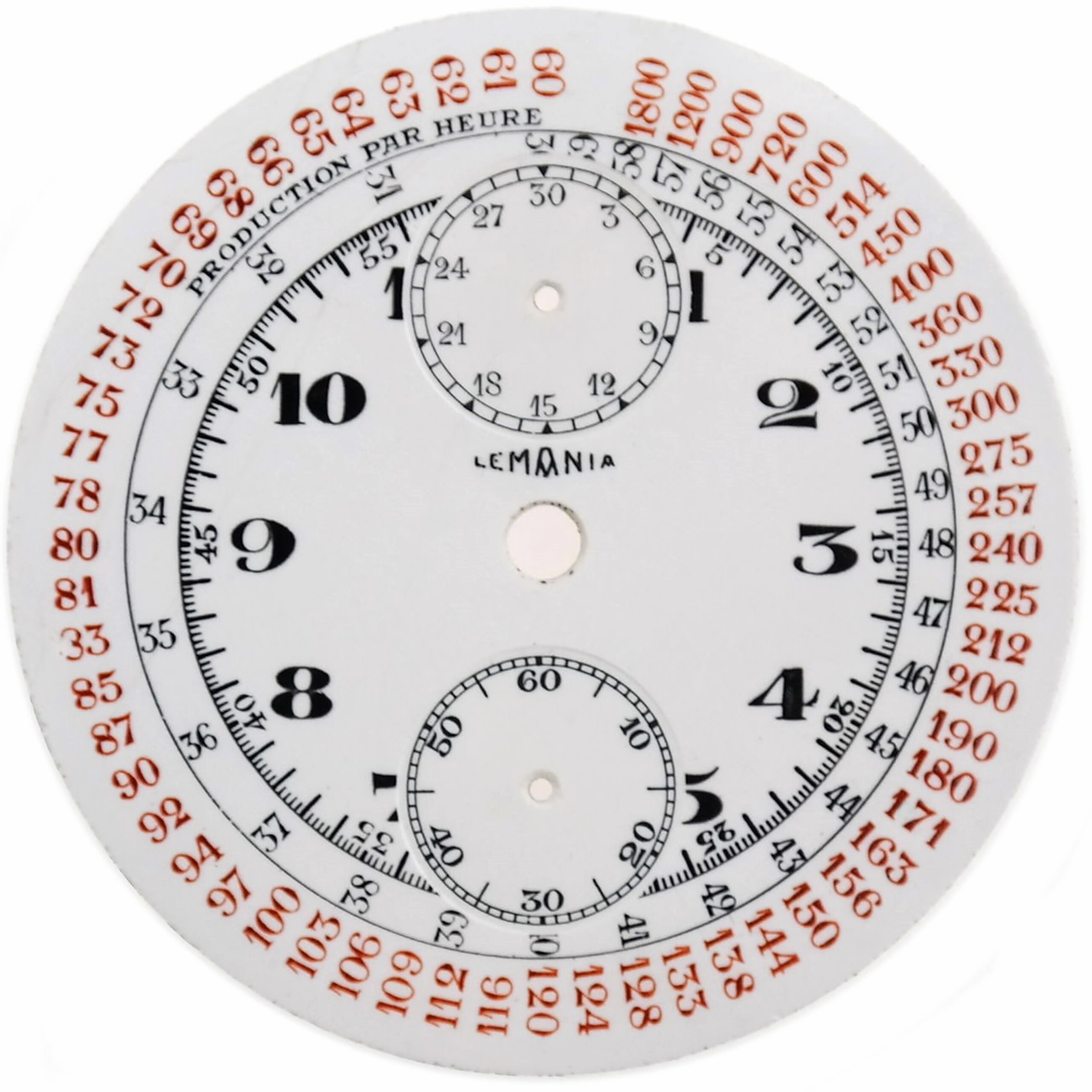LEMANIA - Pocket Watch Dial - Chronograph - Production per Hour Counter