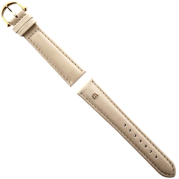 maurice lacroix leather watch strap 19/16 75/110 swiss made beige