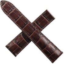 maurice lacroix luxury watch strap 21/18 80/115 swiss made brown