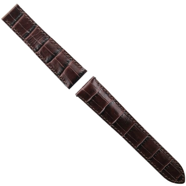 maurice lacroix luxury watch strap 21/18 80/115 swiss made brown