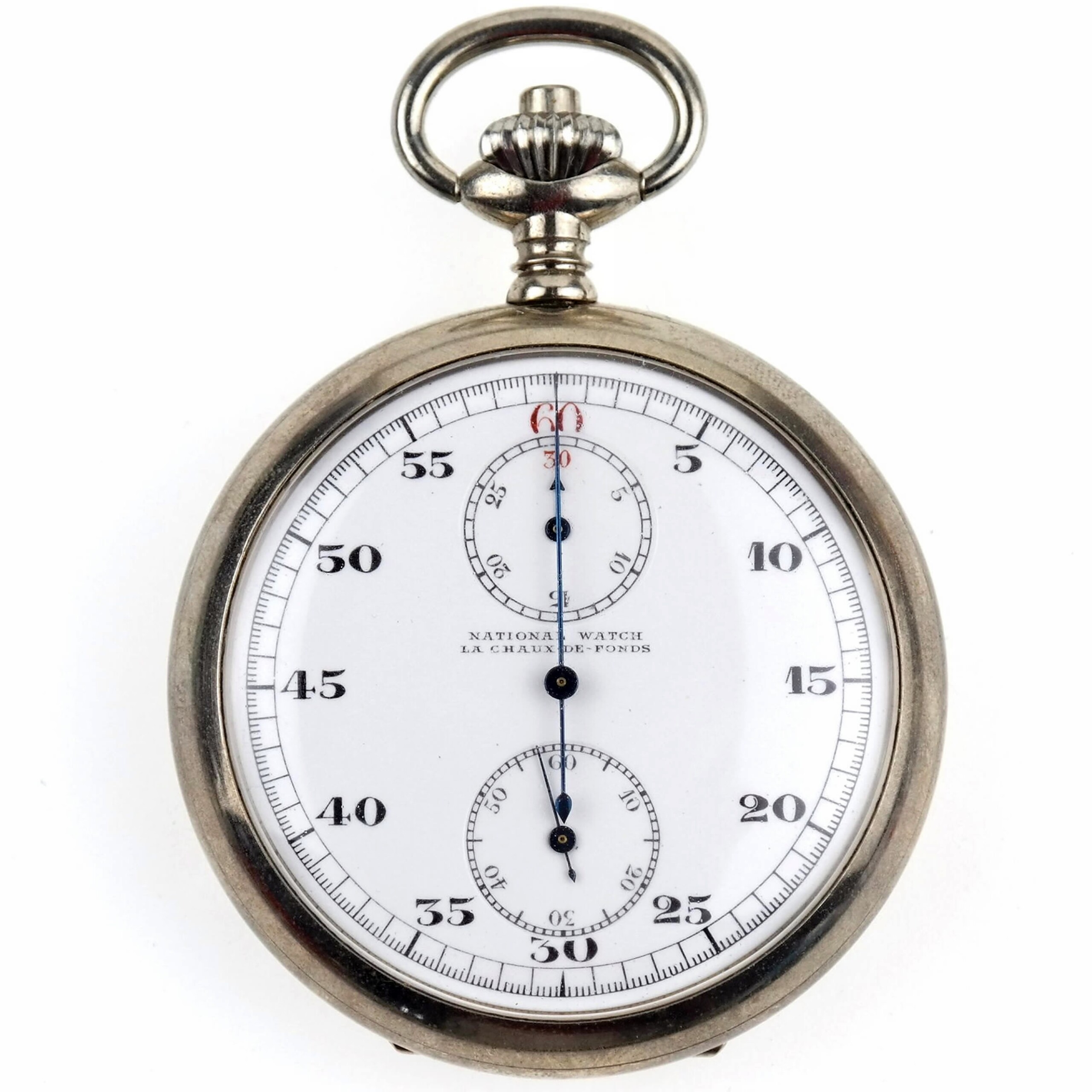 NATIONAL WATCH - Single Pusher Column Wheel Chronograph Vintage StopWatch