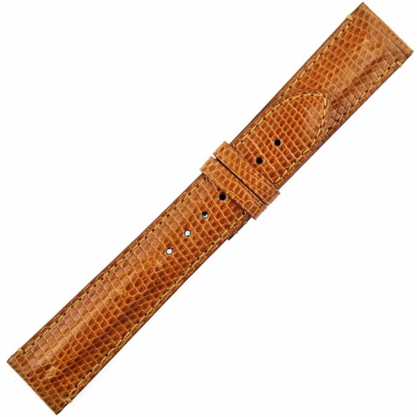 RODOLPHE - Luxury Watch Strap - 20 mm - Genuine Lizard - Swiss Made - Brown