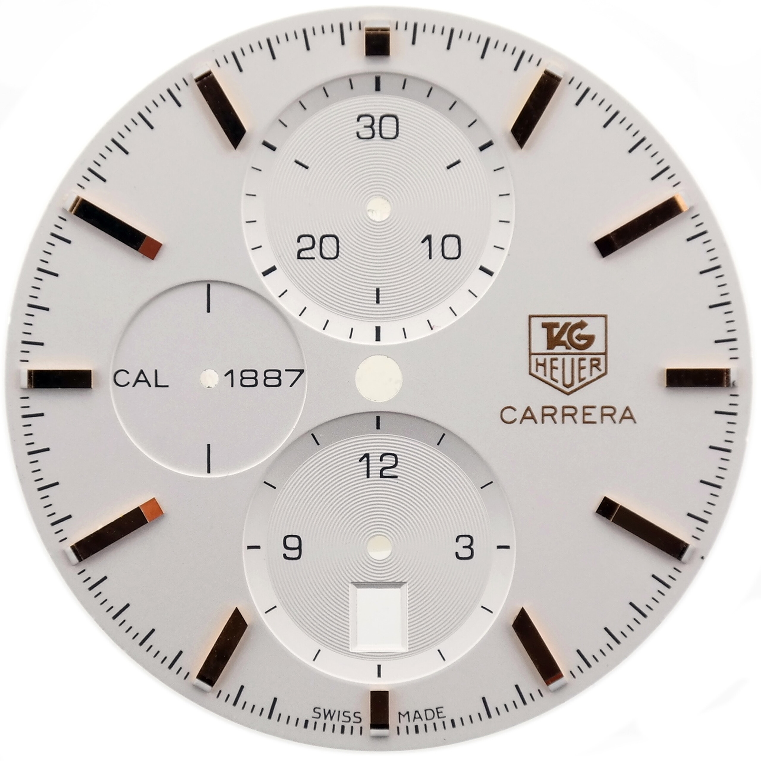 tag heuer carrera calibre 1887 chronograph car2140 watch dial