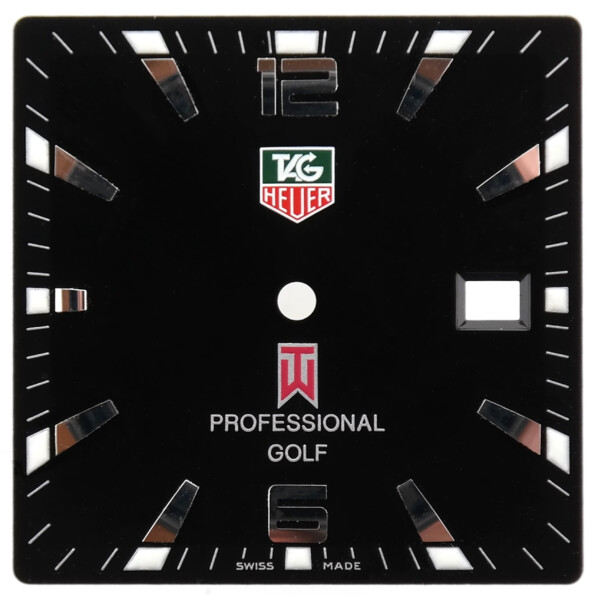 tag heuer professional golf tiger woods wae1111 watch dial