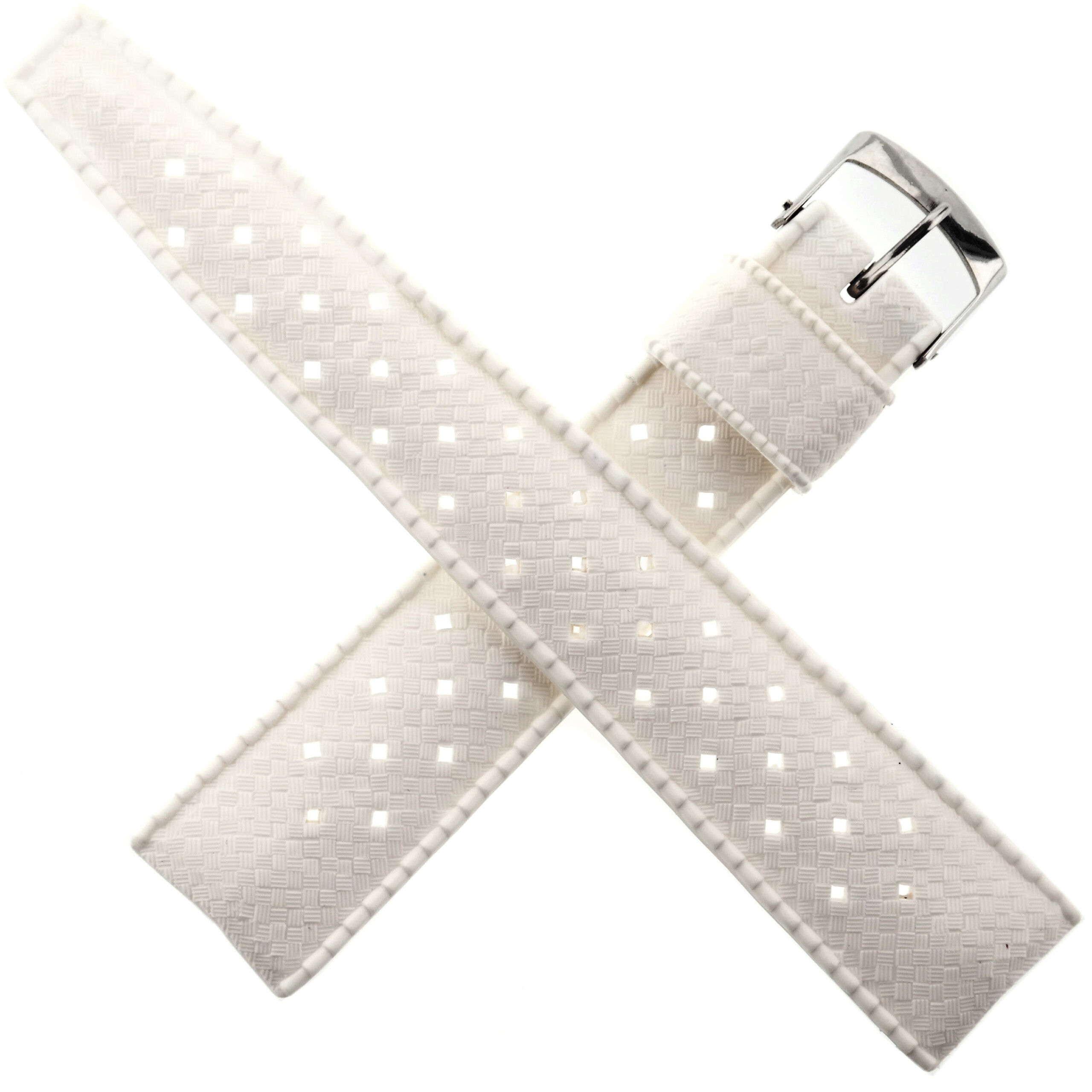 Vintage BESTFIT TROPIC STAR Watch Strap - 22522 - 20 mm - White - Swiss Made