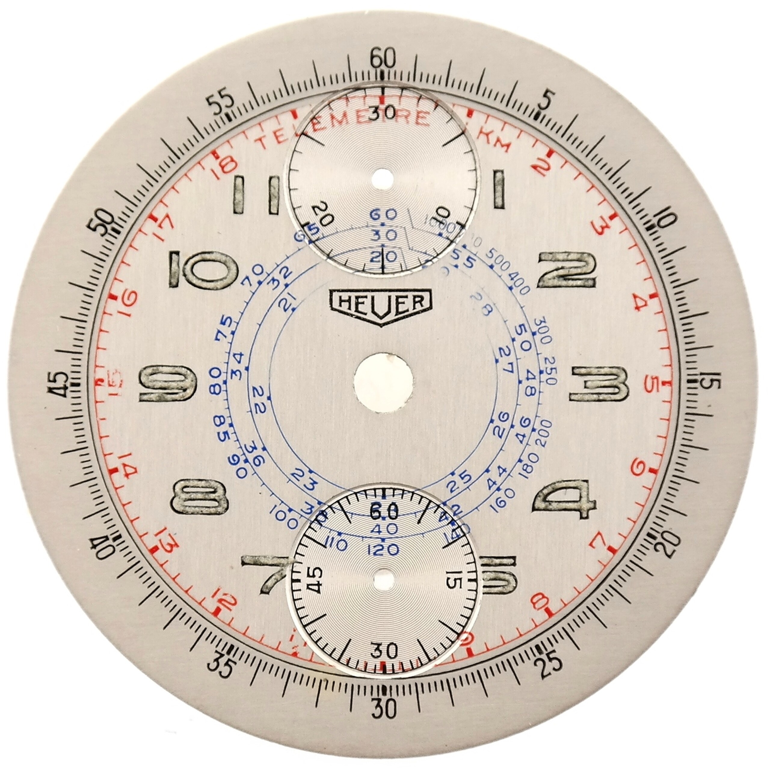 Vintage Heuer Chronograph Watch Dial